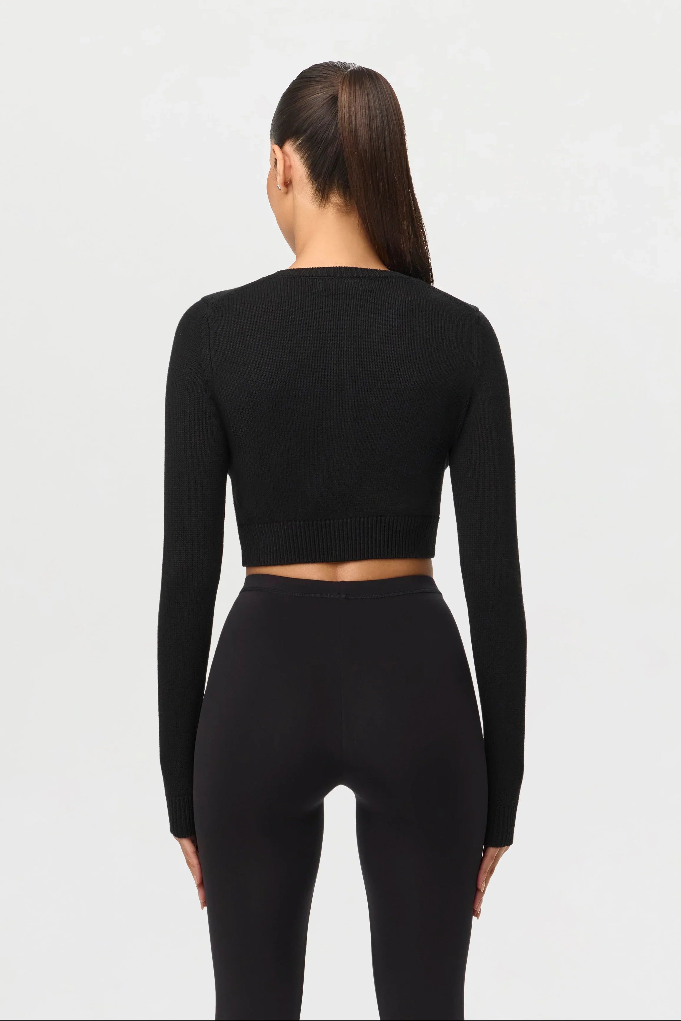 Knit Cropped Cardigan Top