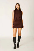 High-Neck Mini Dress