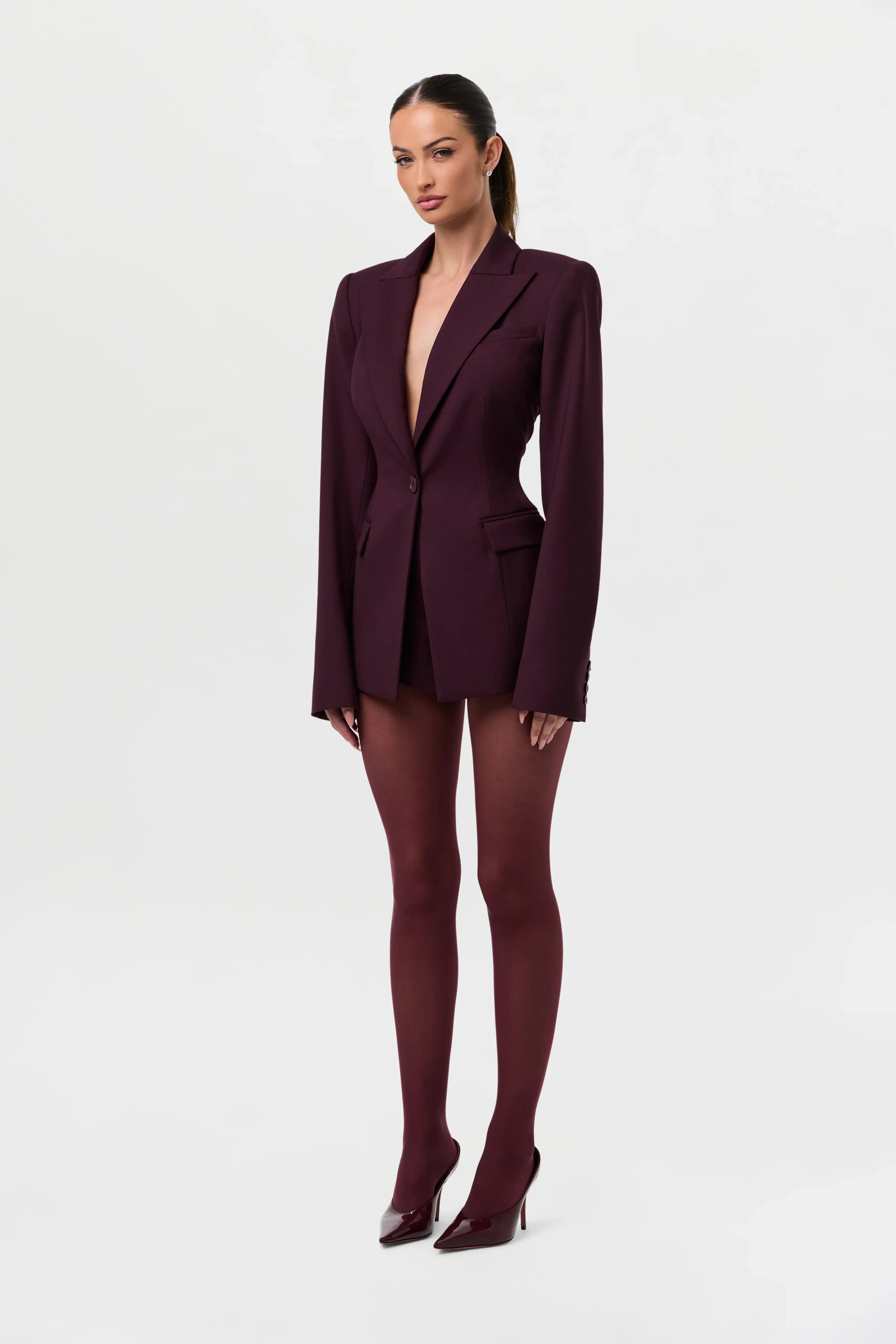 High Waist Suited Shorts
