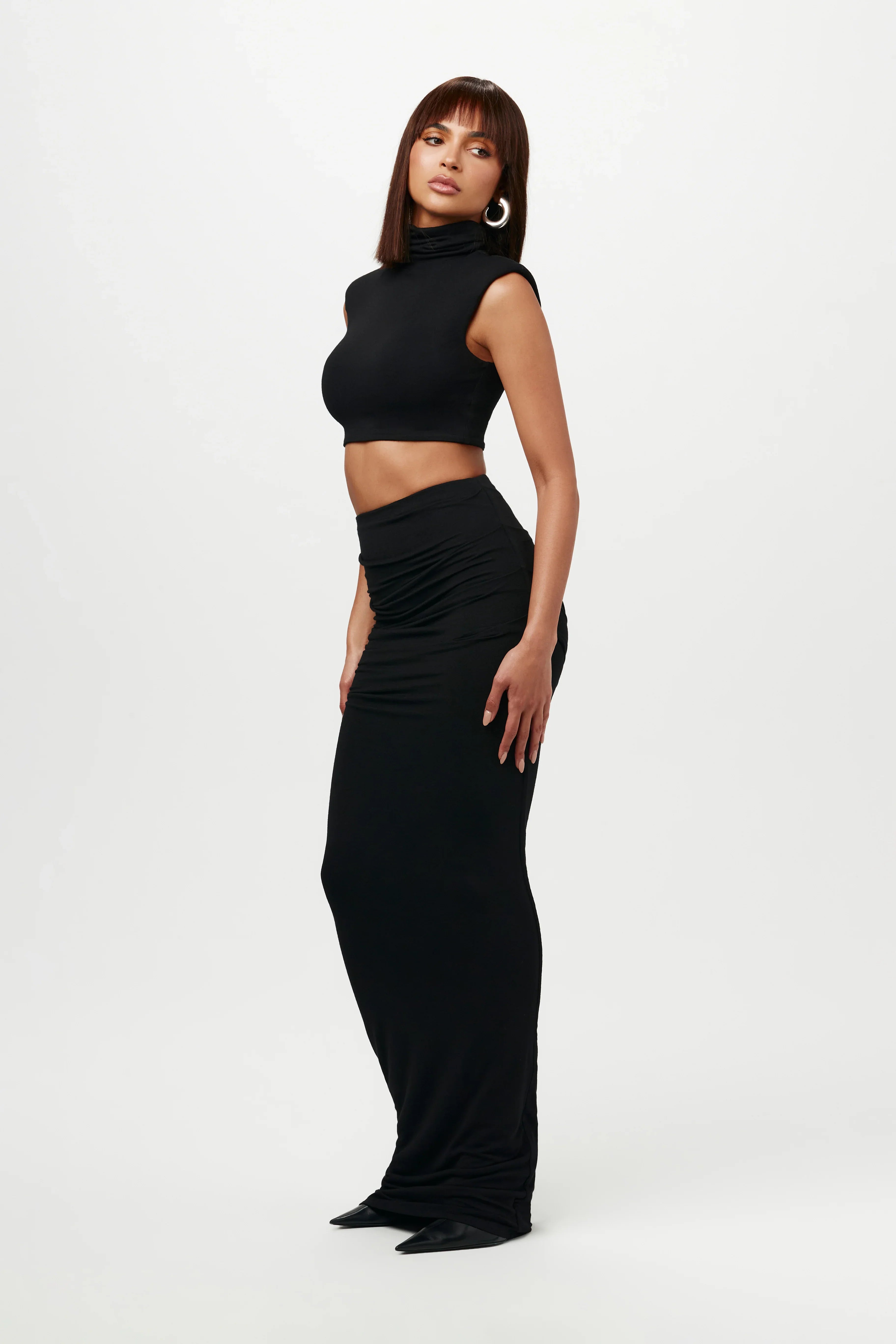 NW Turtleneck Sleeveless Crop Top