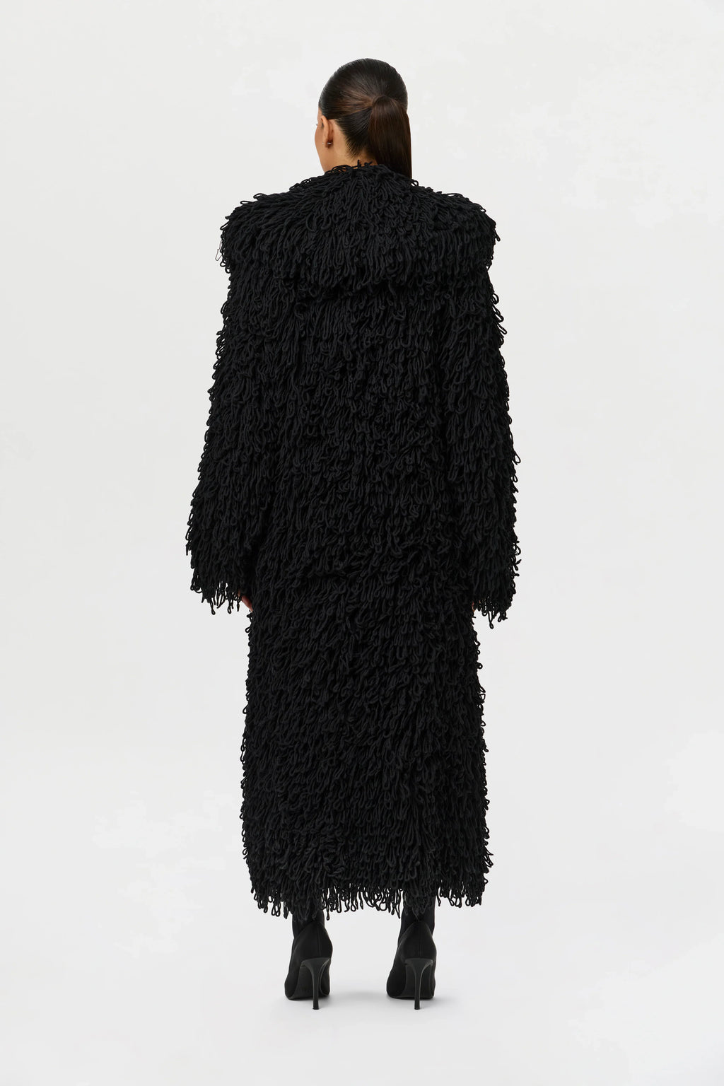 Knit Shaggy Loop Coat