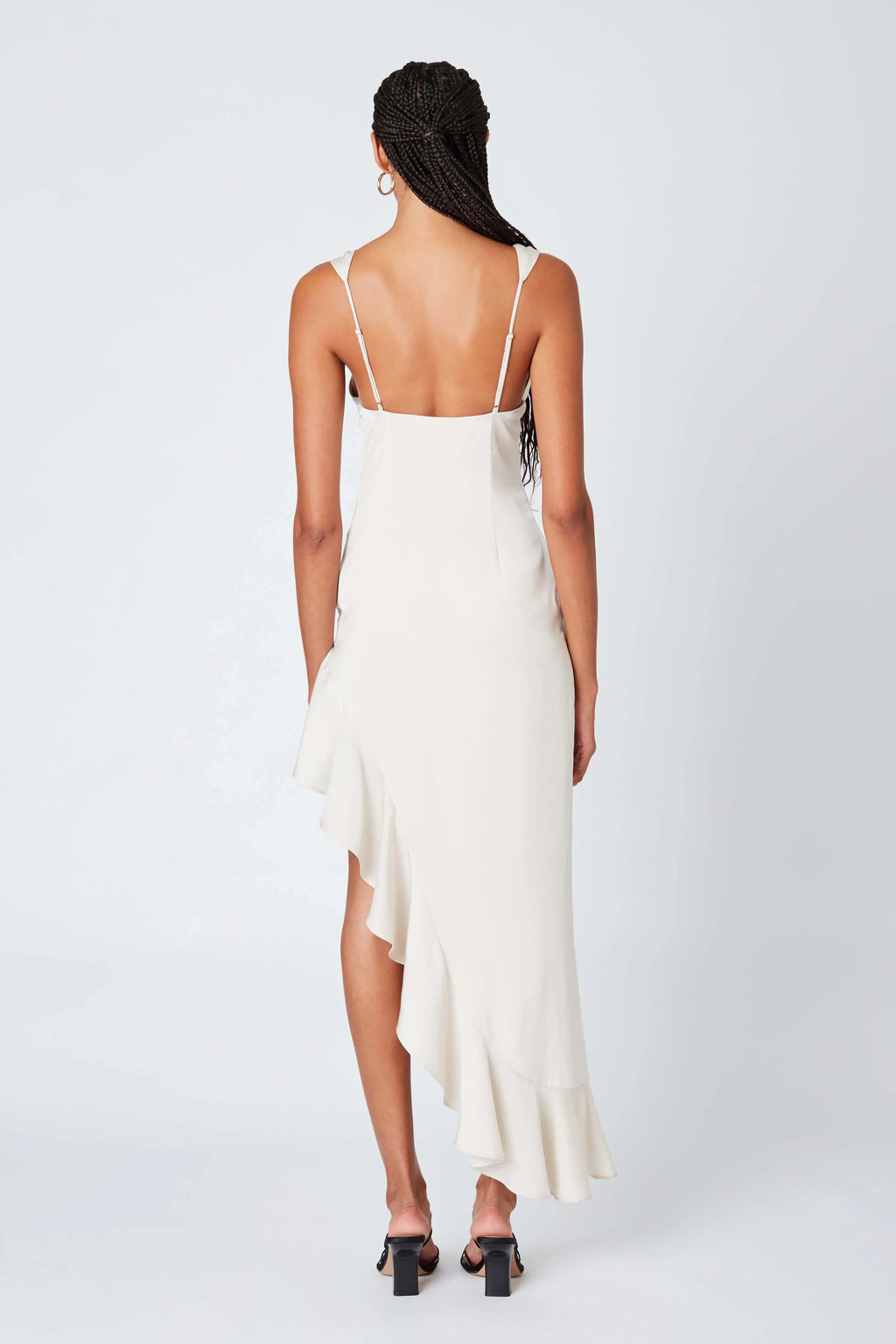 Satin High-low Midi Dress