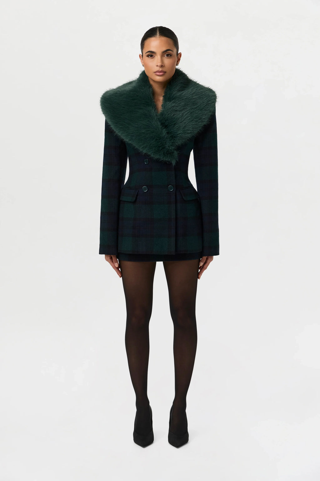 Suiting Plaid Mini Skirt