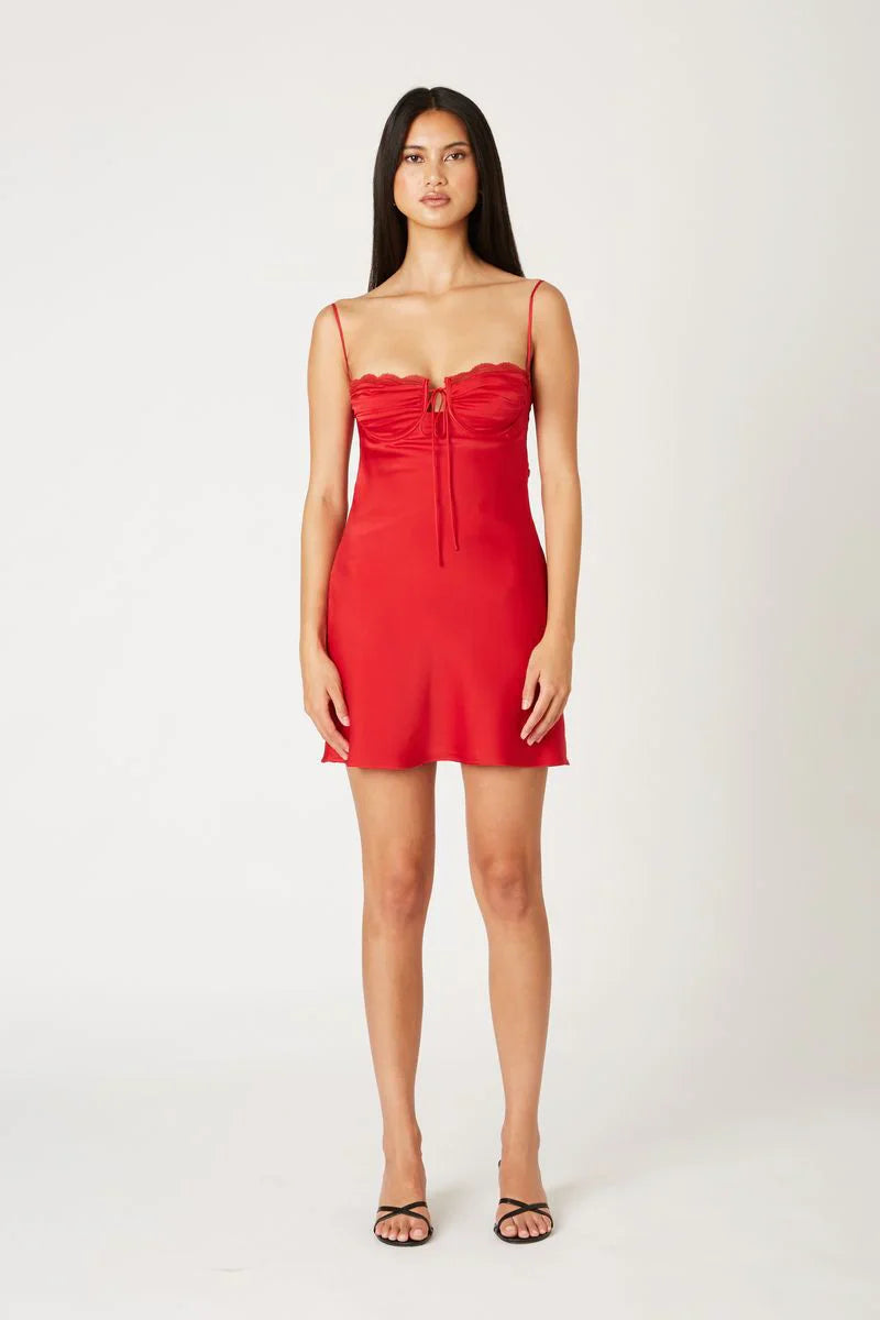 Satin Bustier Mini Dress