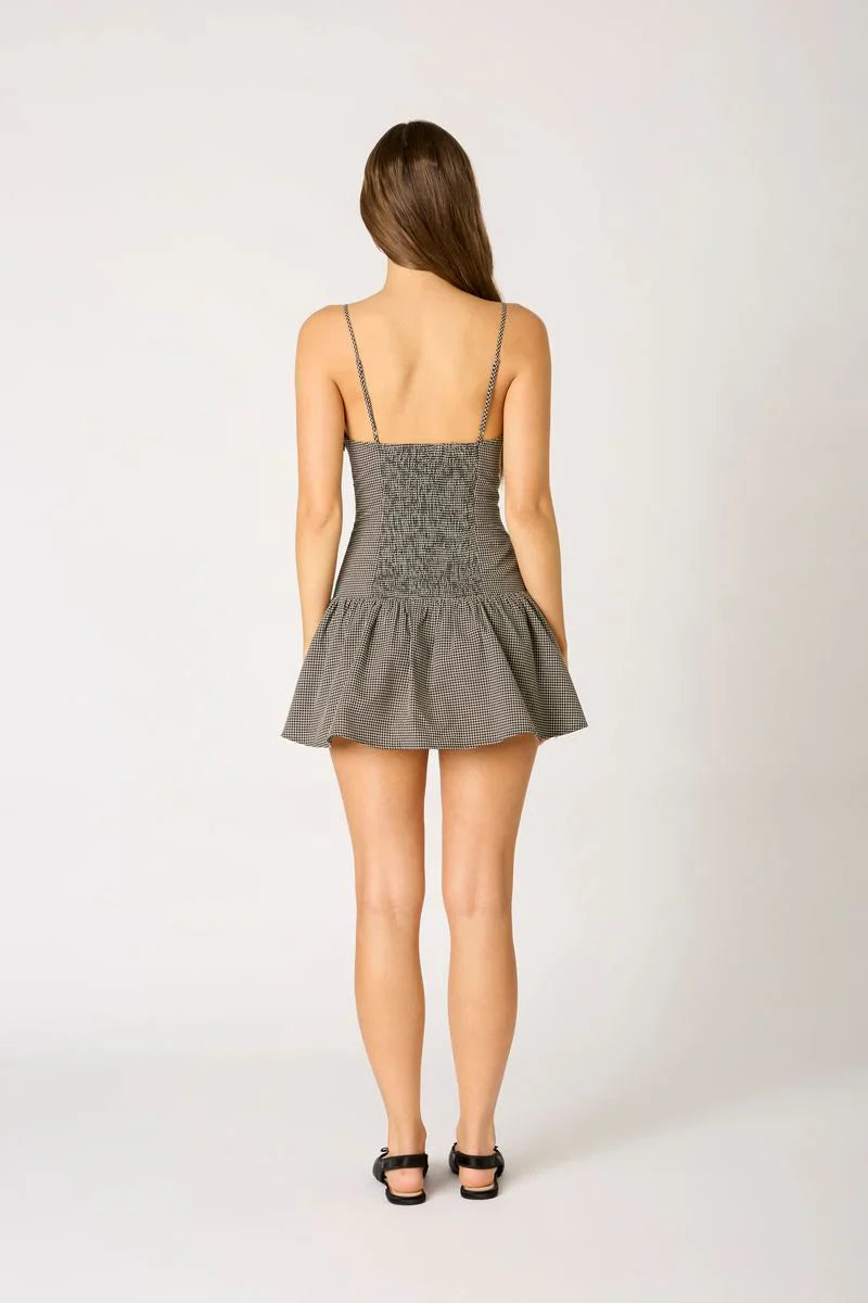 Gingham Cut Out Mini Dress