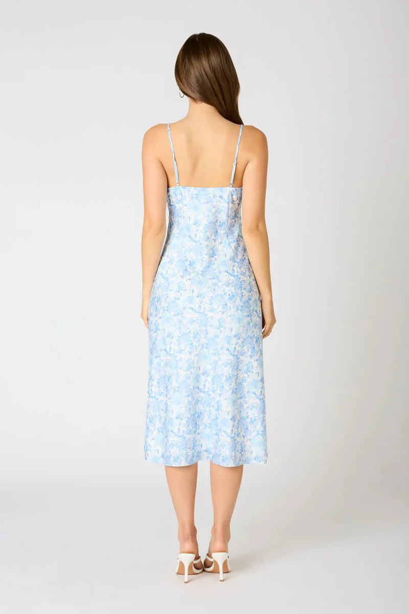 Vintage Satin Midi Dress