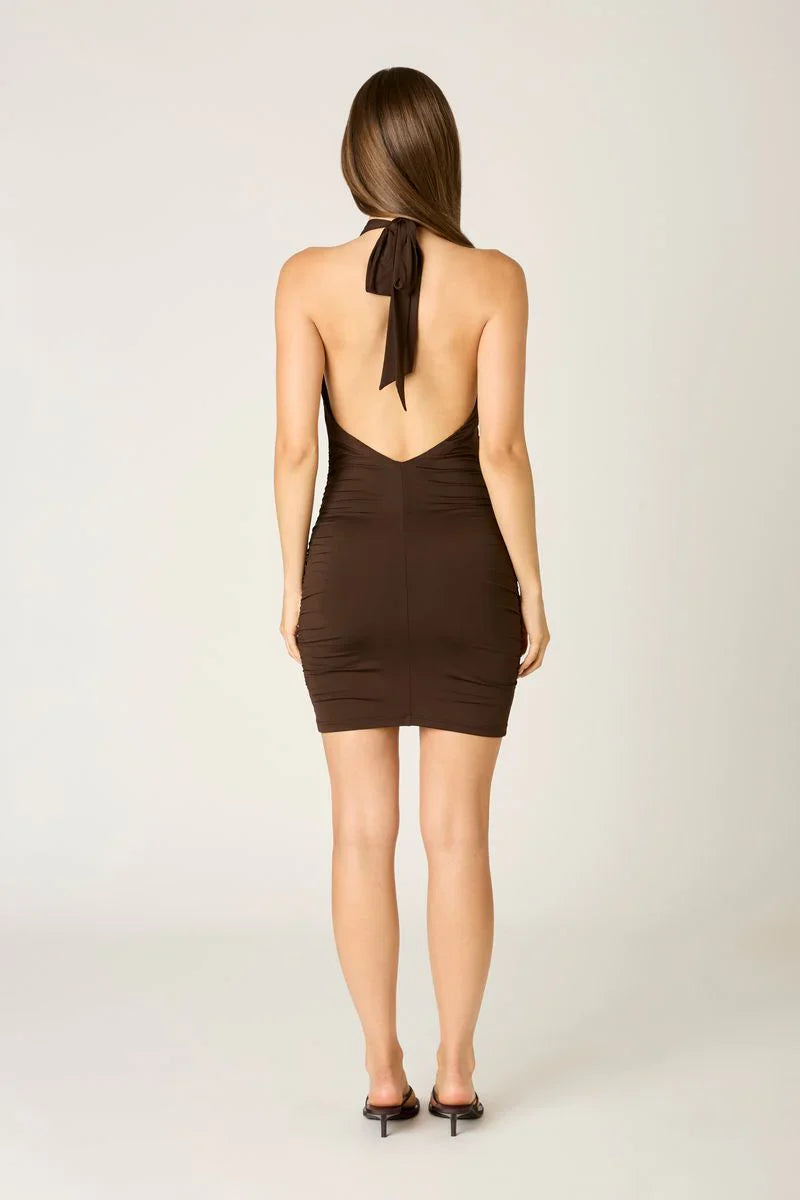 Jersey Halter Mini Dress