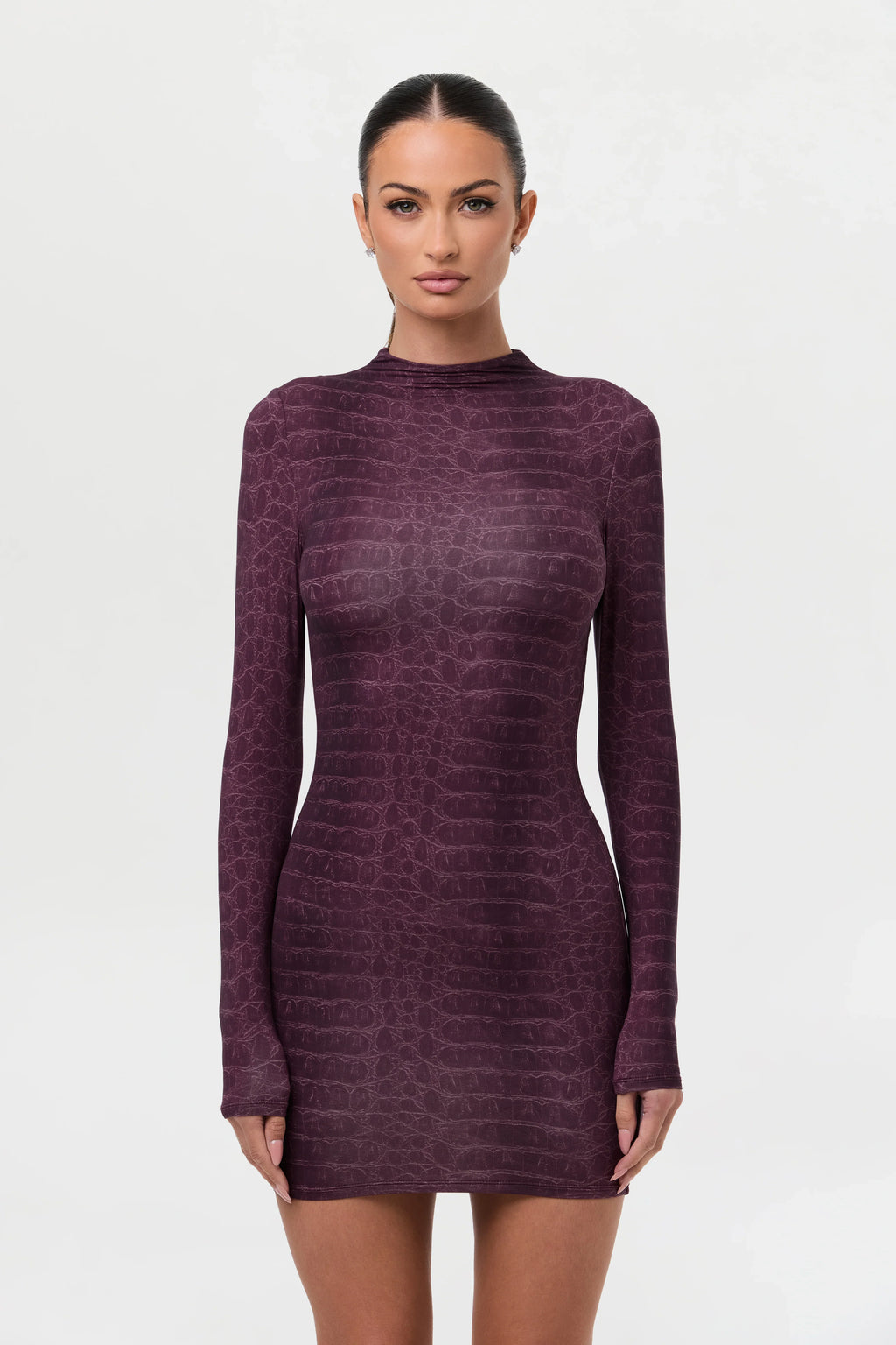 Naked Print Mini Dress