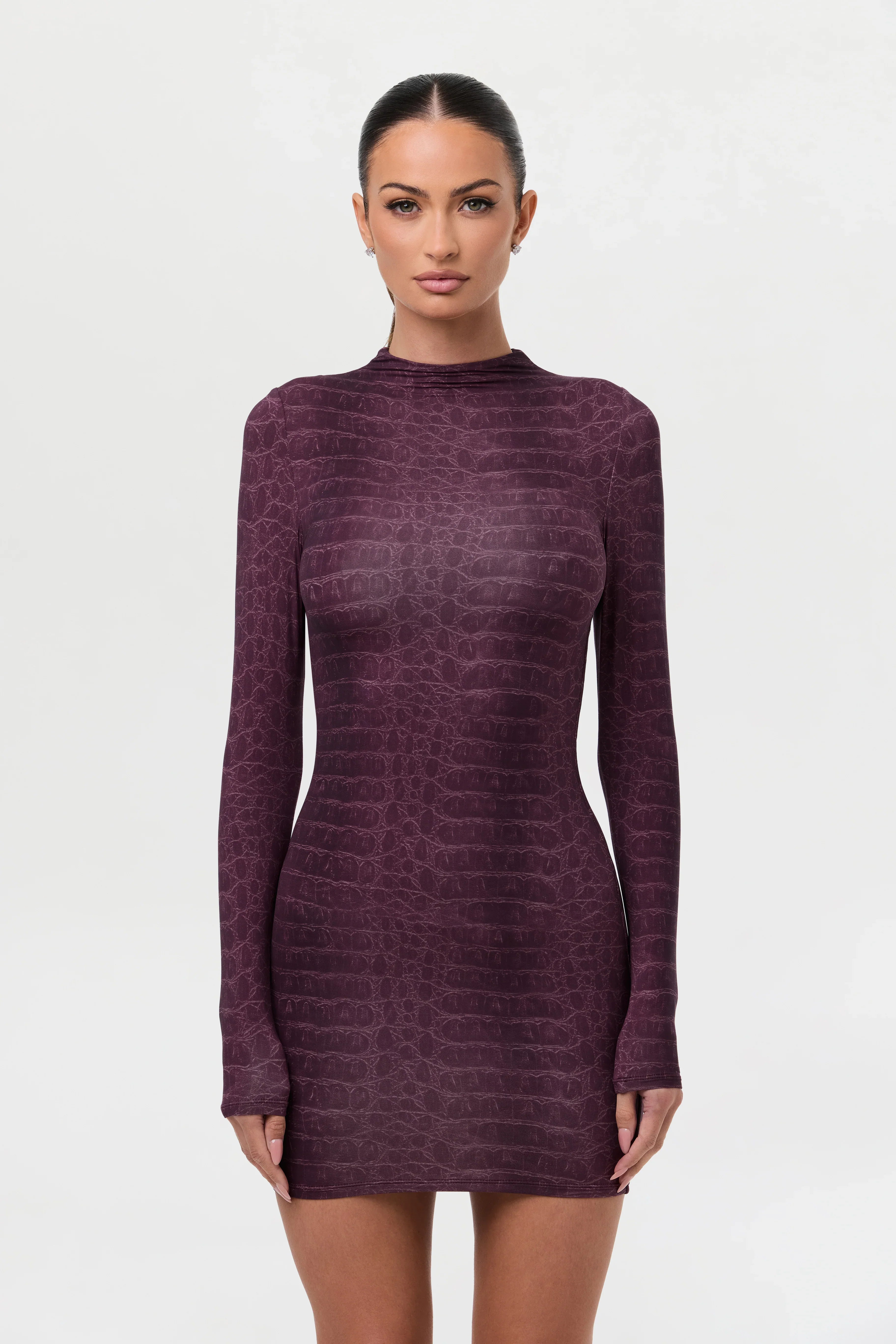 Naked Print Mini Dress