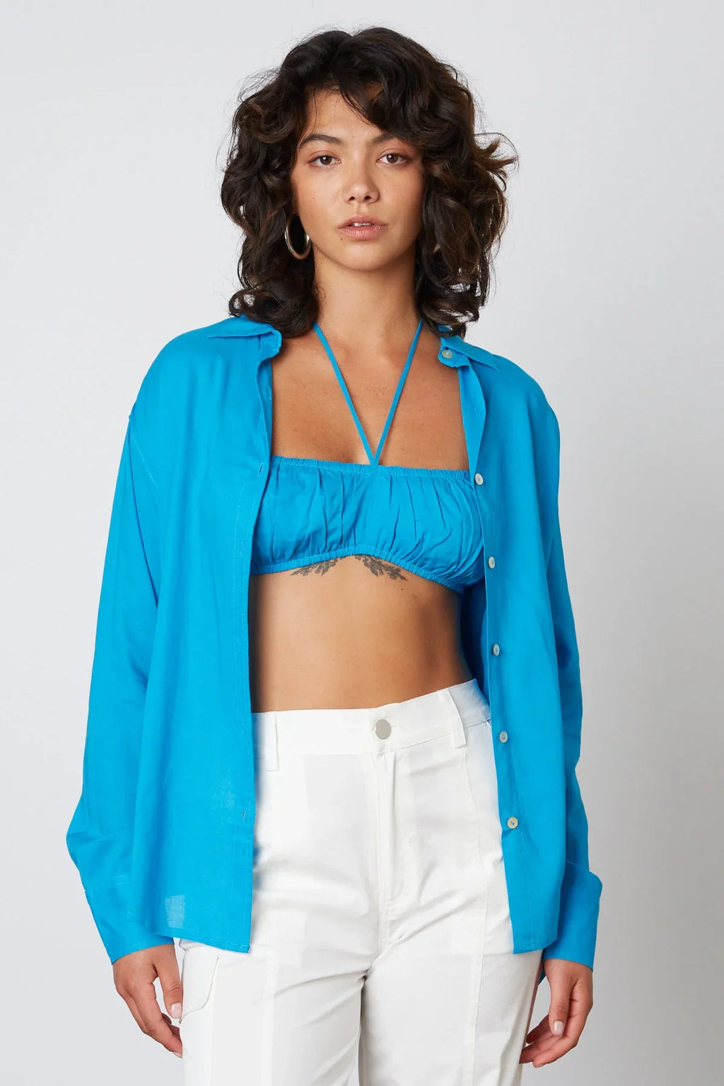 Button Down and Bralette Set