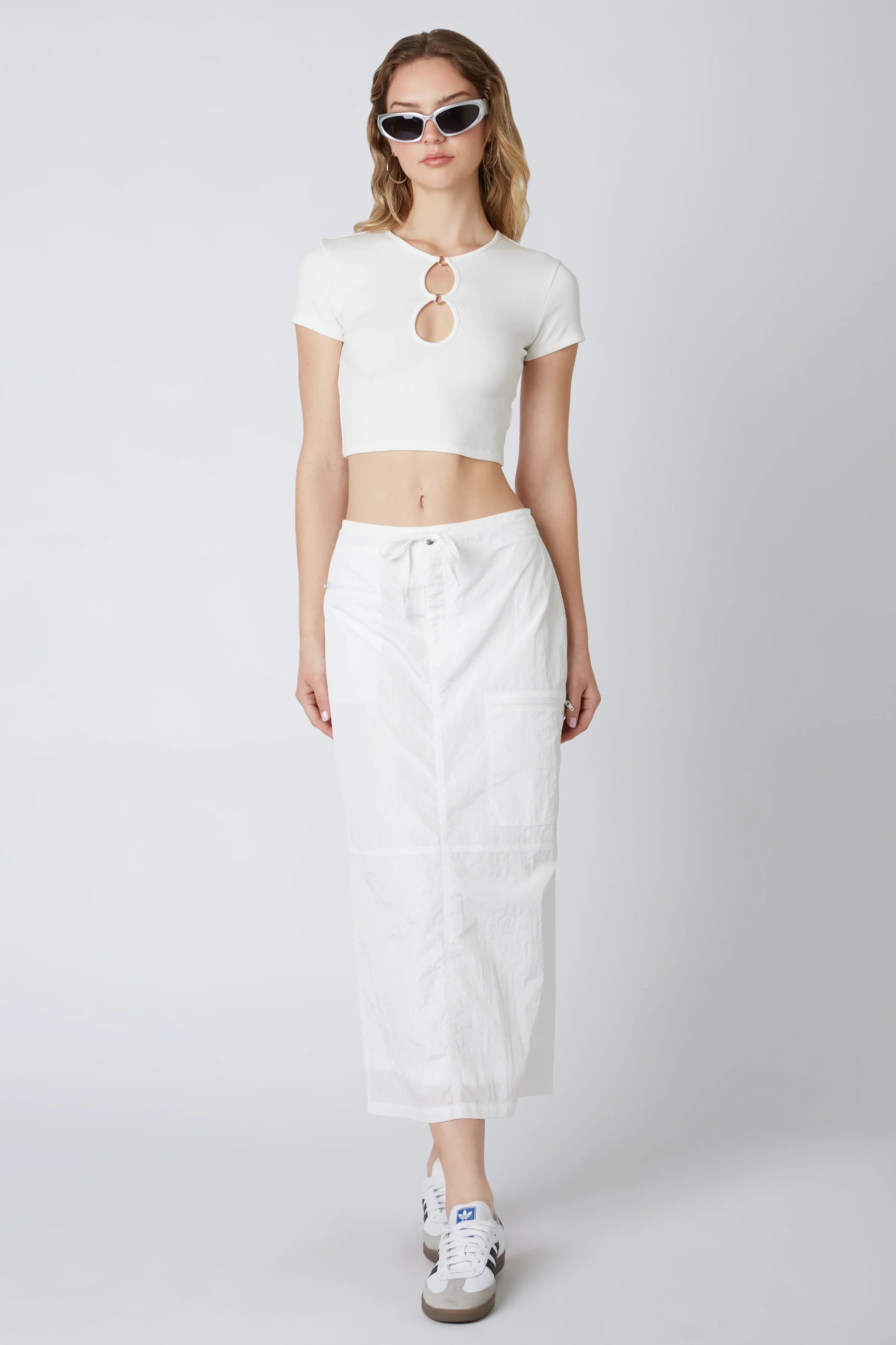 Keyhole Cut Out Baby Tee