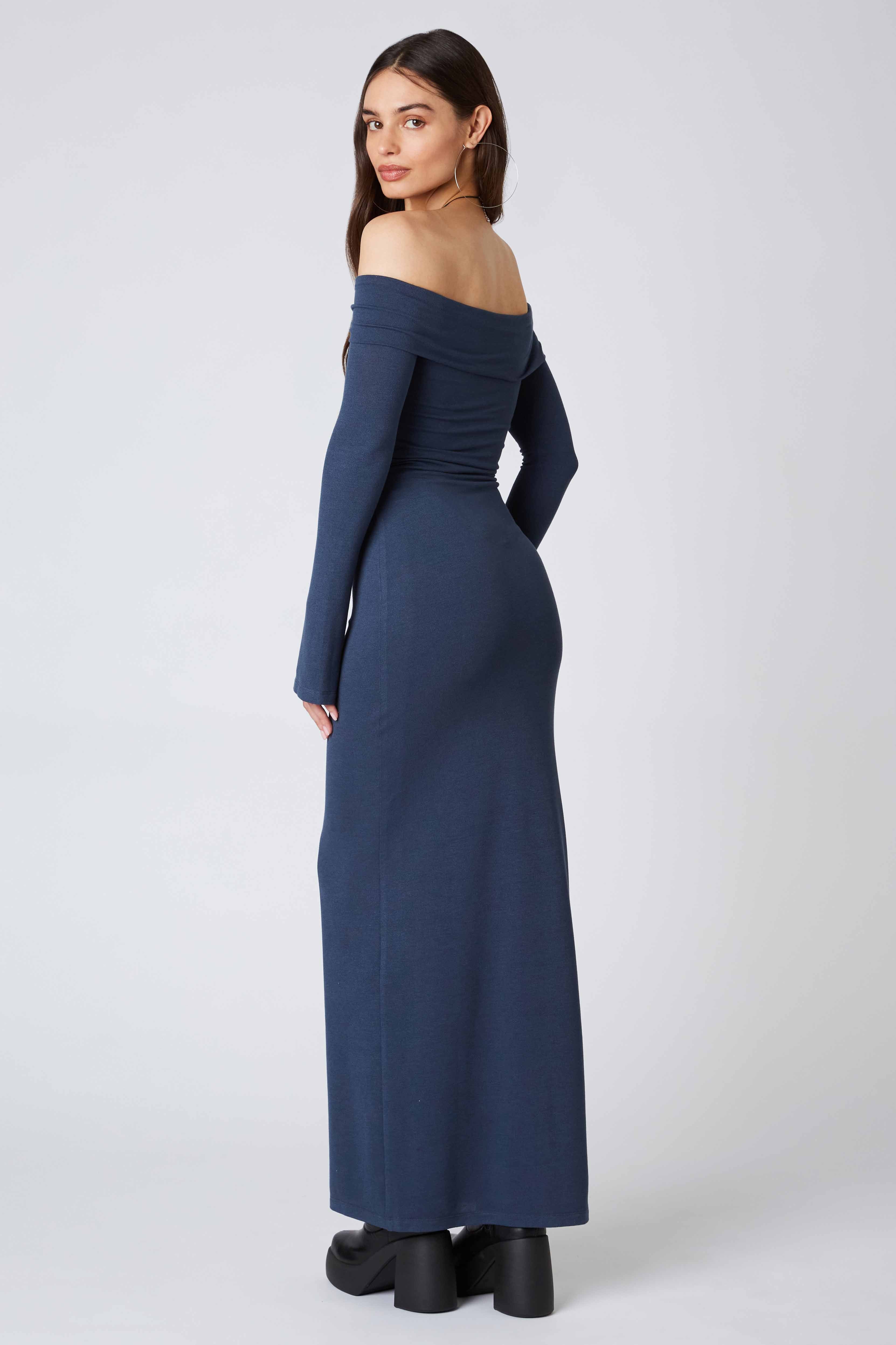 Long Sleeve Off the Shoulder Maxi Dress