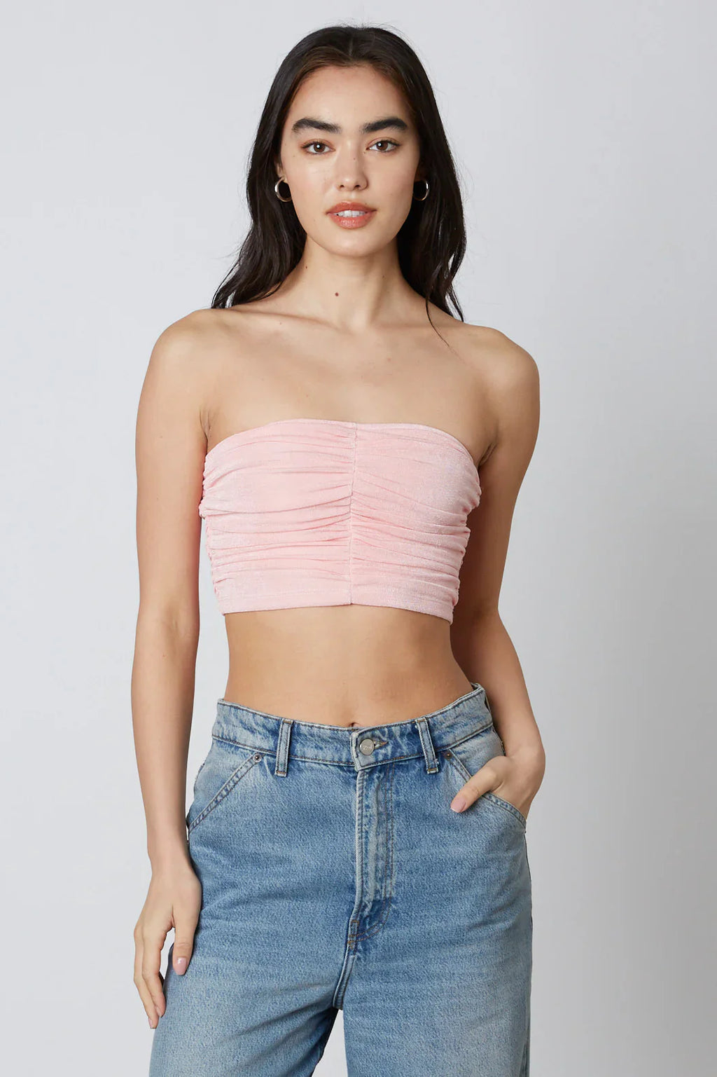 Slinky Ruched Tube Top