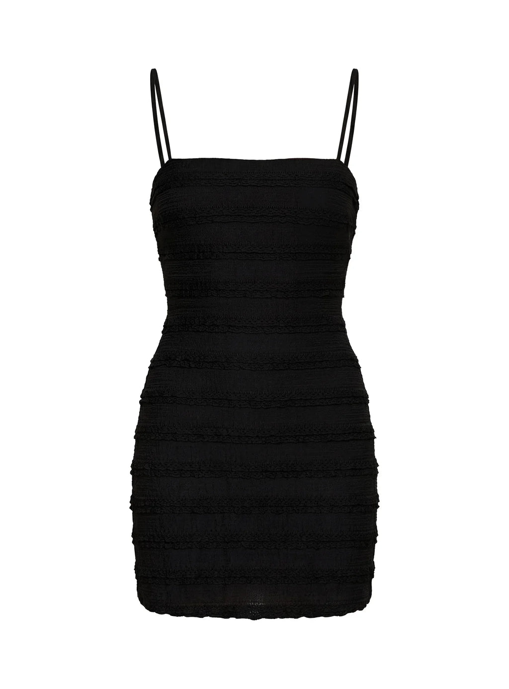 Sylvana Textured Mini Dress Black