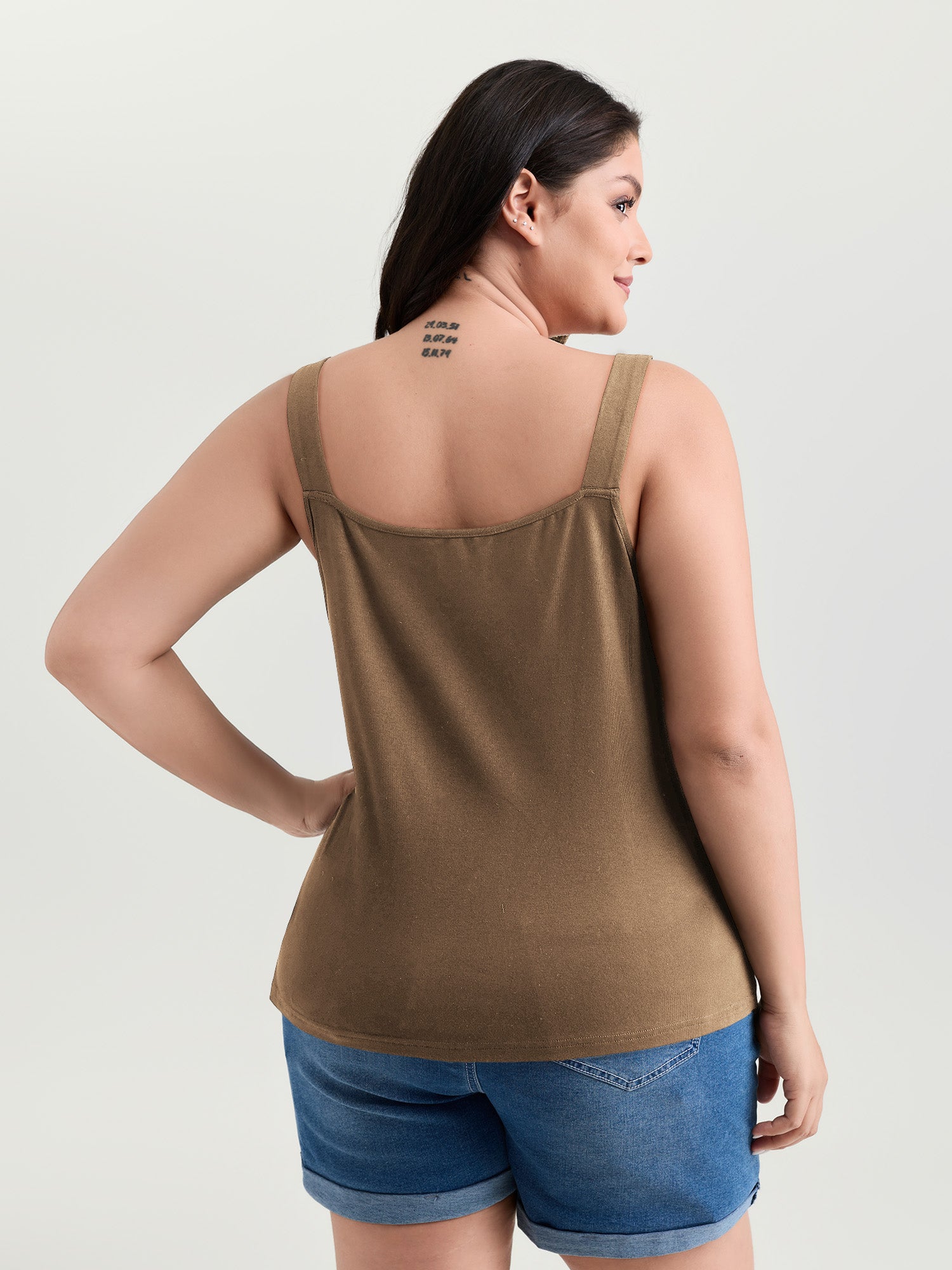 Supersoft Adjustable Shoulder Strap Plain Tank Top