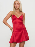 Double Take Mini Dress Red