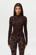 Naked Print Mock Neck Top