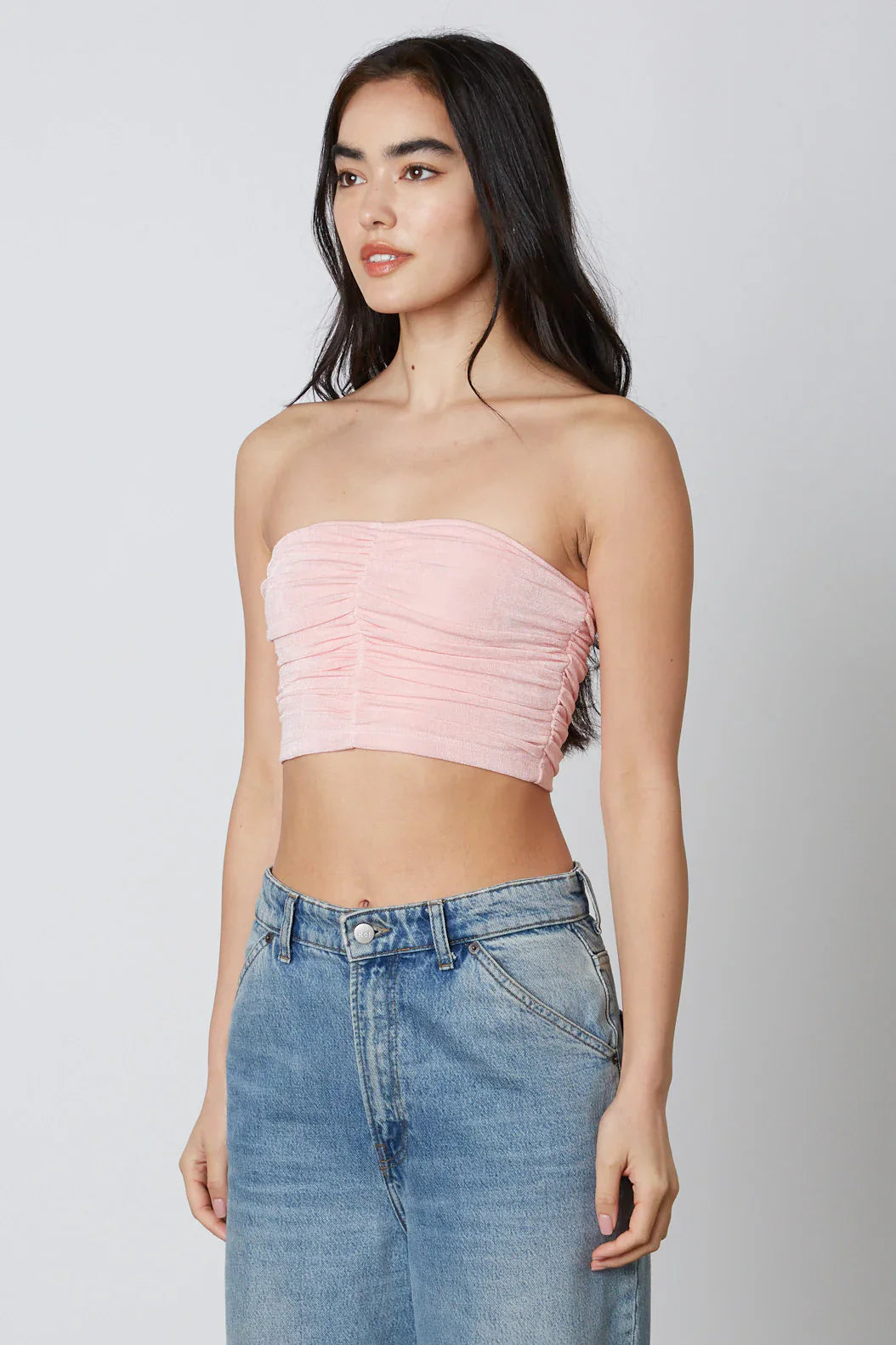 Slinky Ruched Tube Top