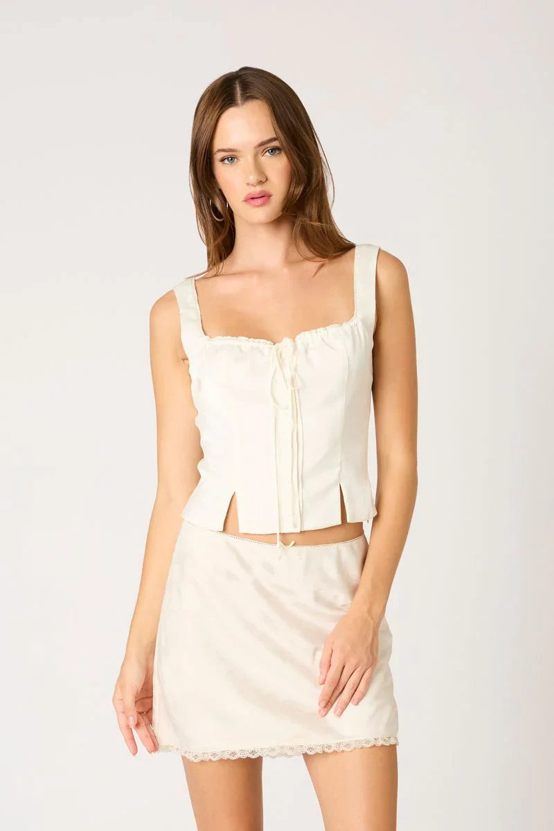 Satin Bustier Top