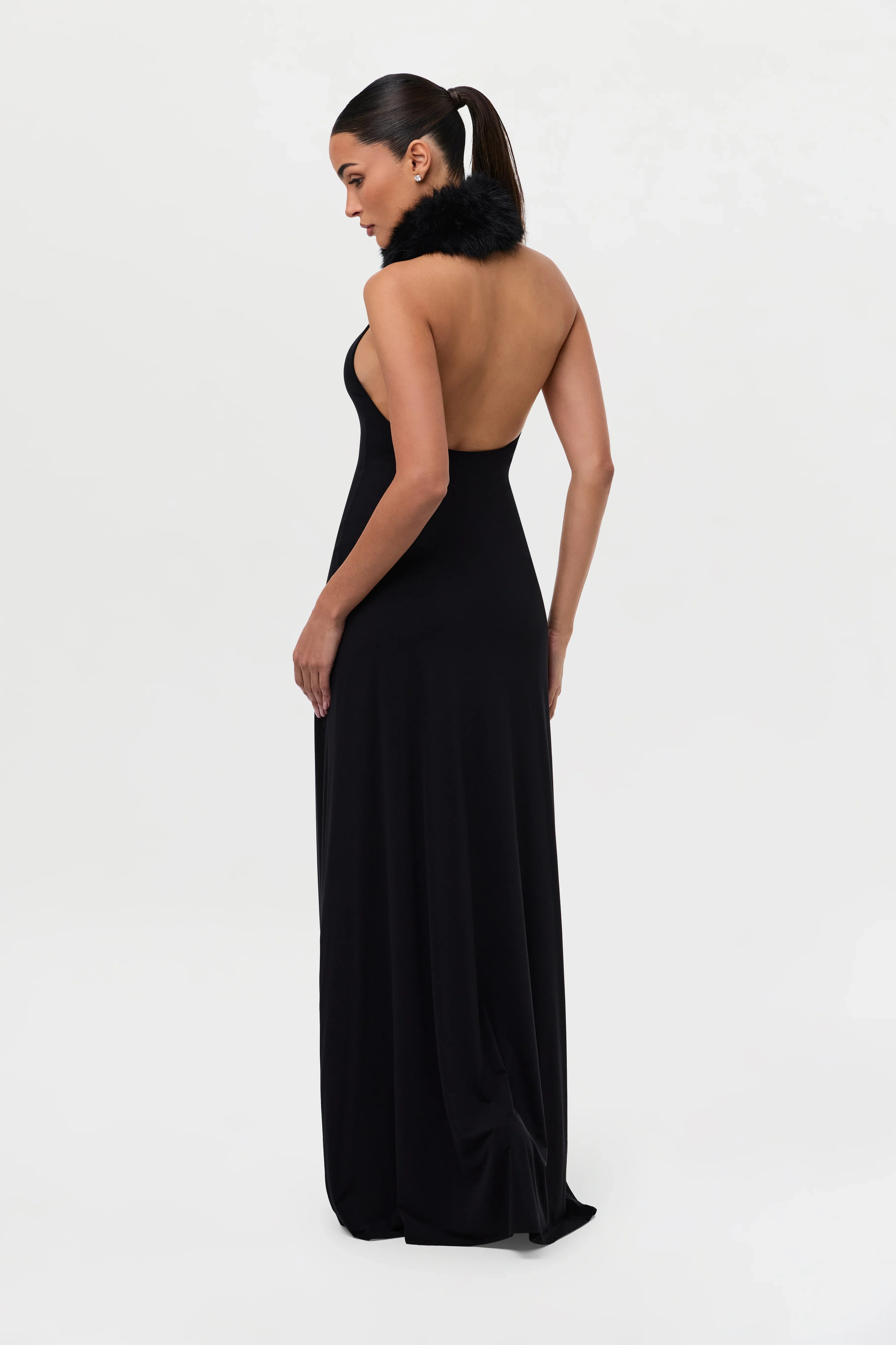 Naked Faux Fur Maxi Dress