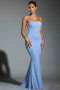 Embellished Corset Gown in Blue