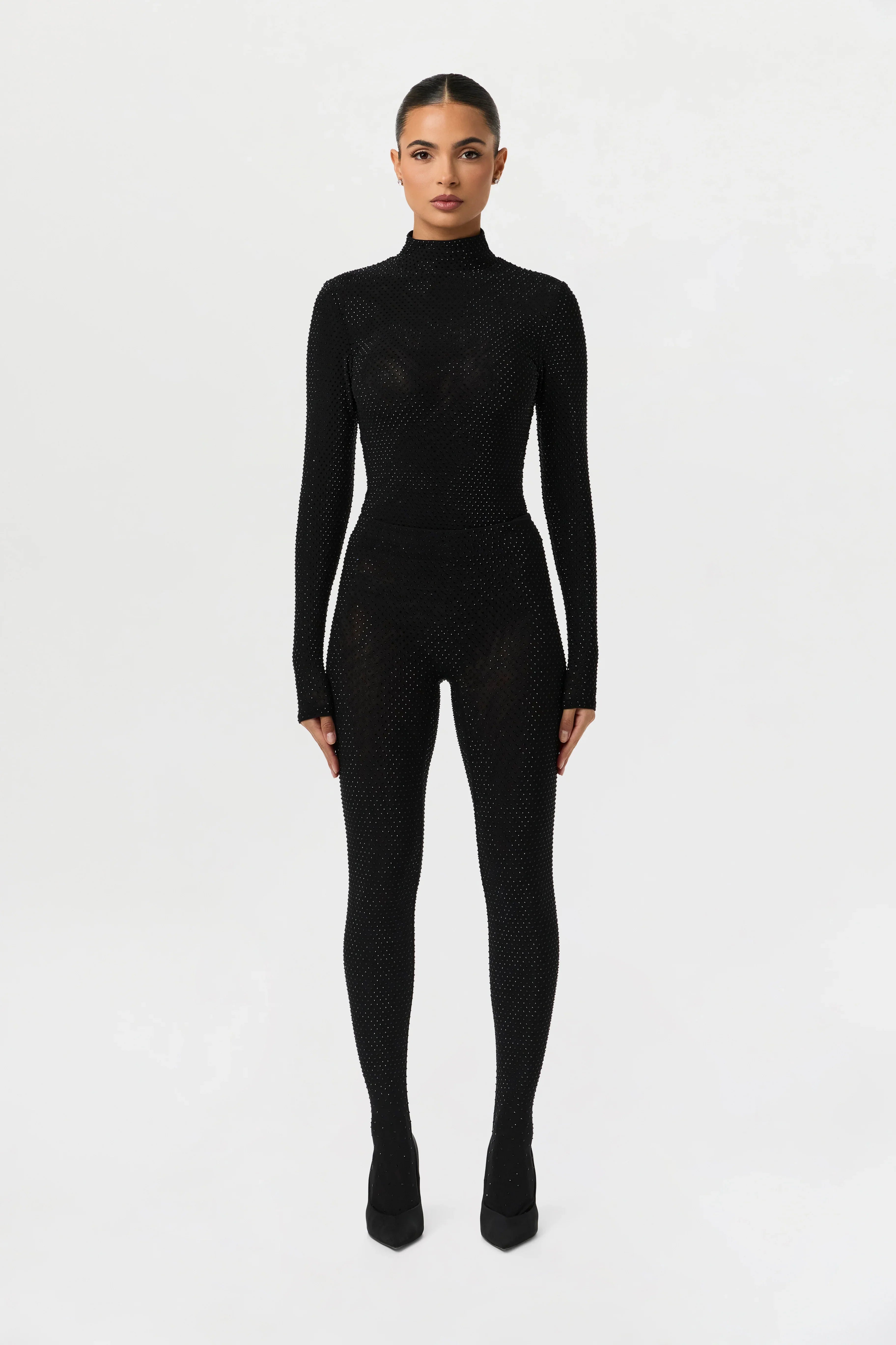 Crystal Closed Toe Leggings