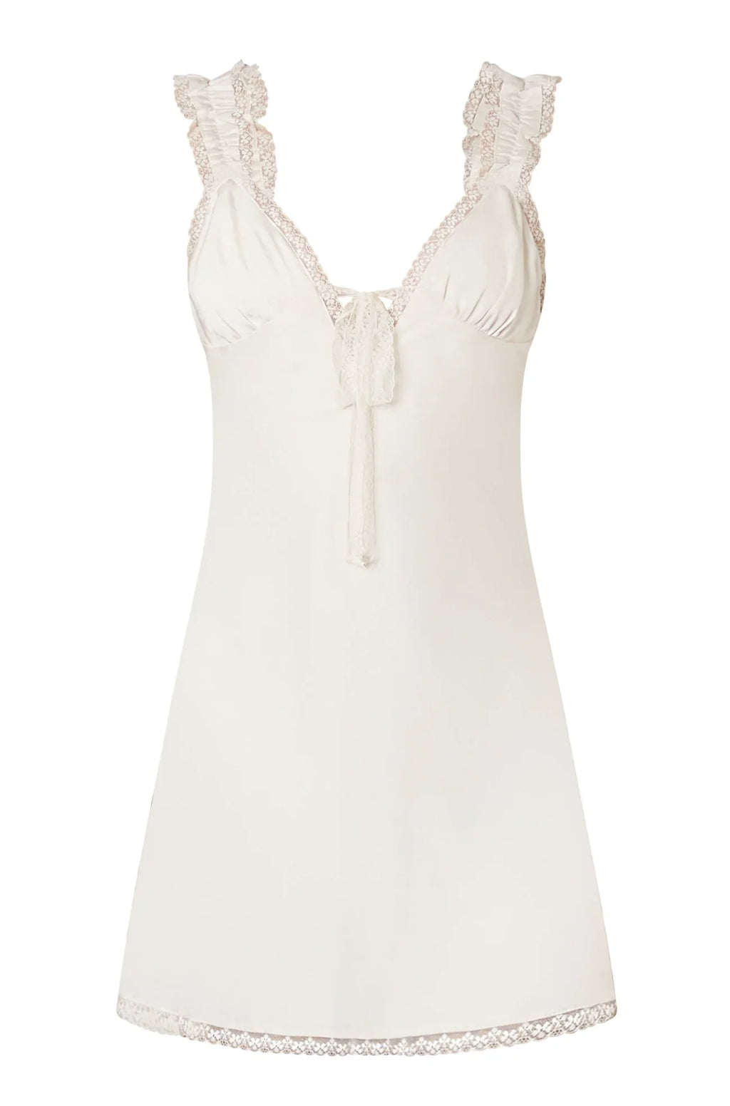 Ruffle Strap Mini Dress