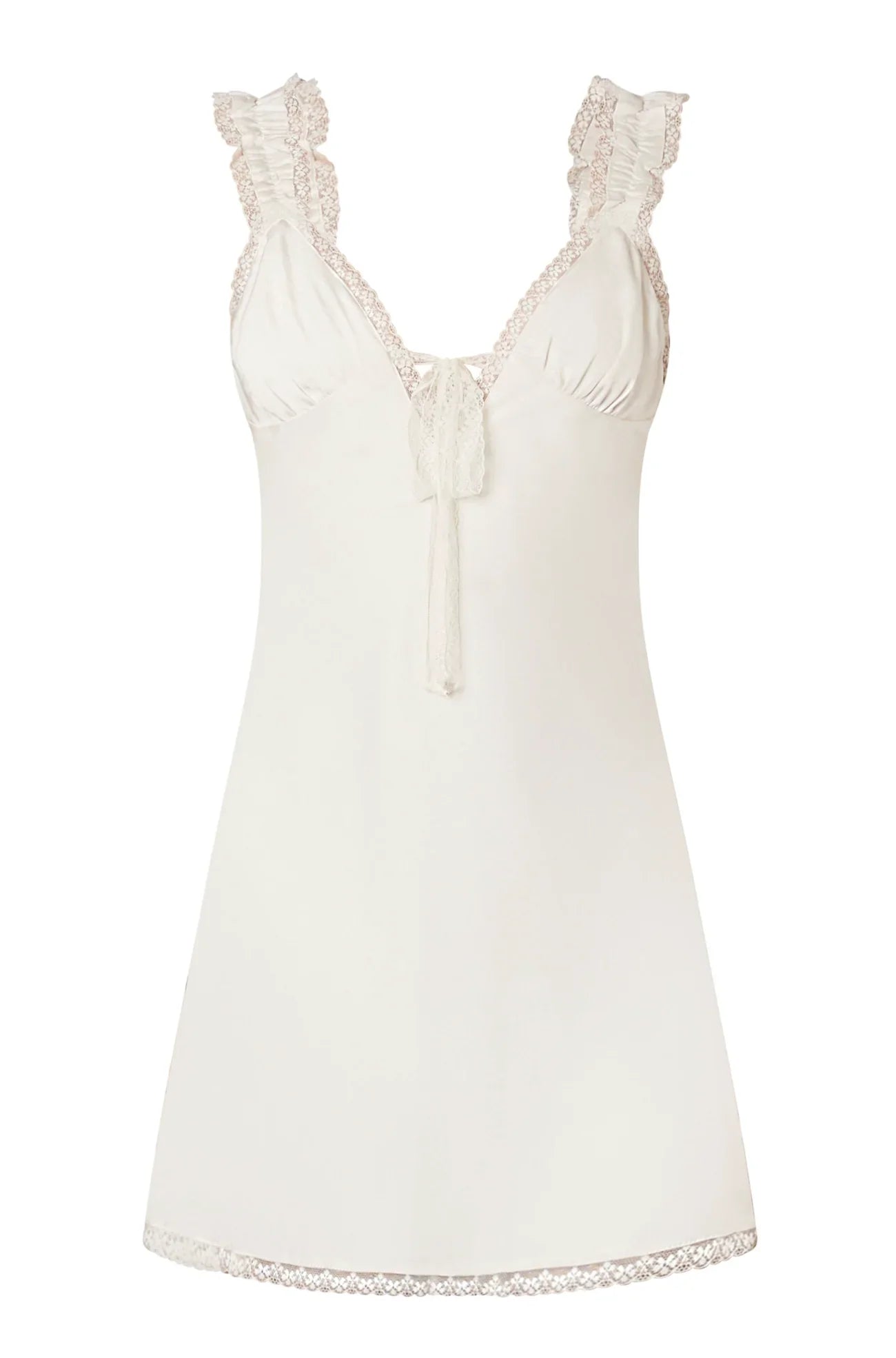 Ruffle Strap Mini Dress