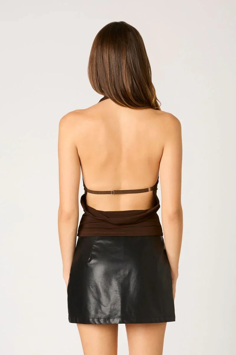 Deep V Halter Top