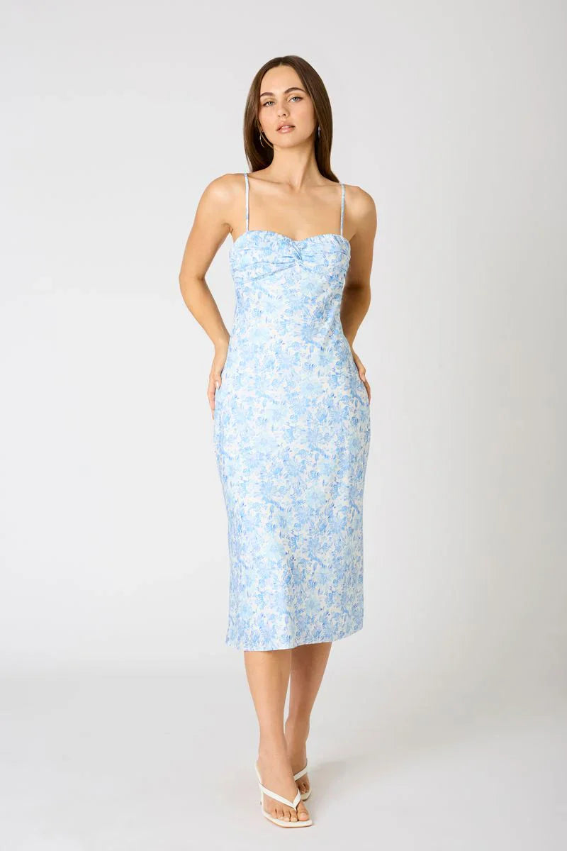 Vintage Satin Midi Dress