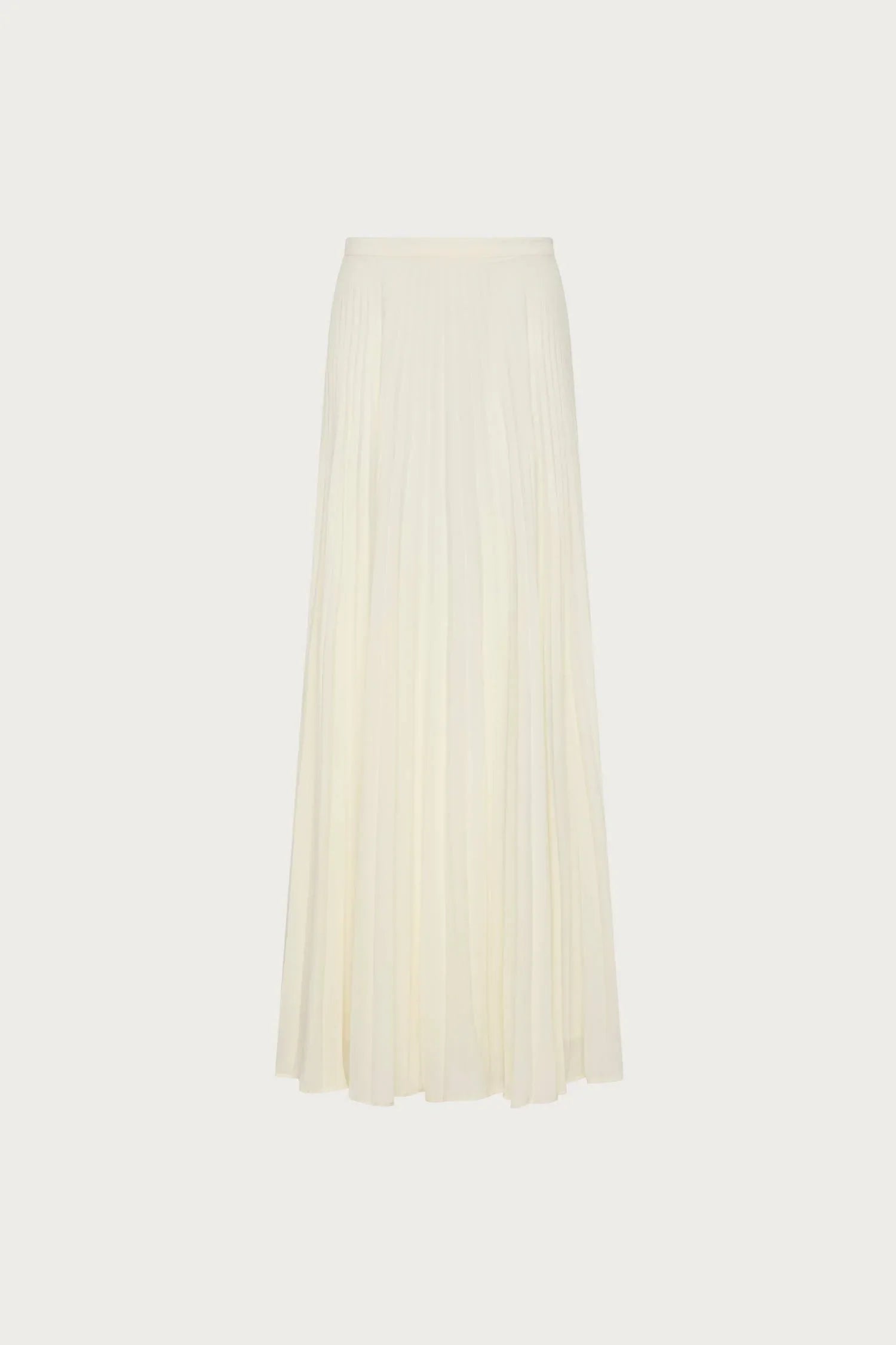 Sunray Pleat Maxi Skirt | Ivory