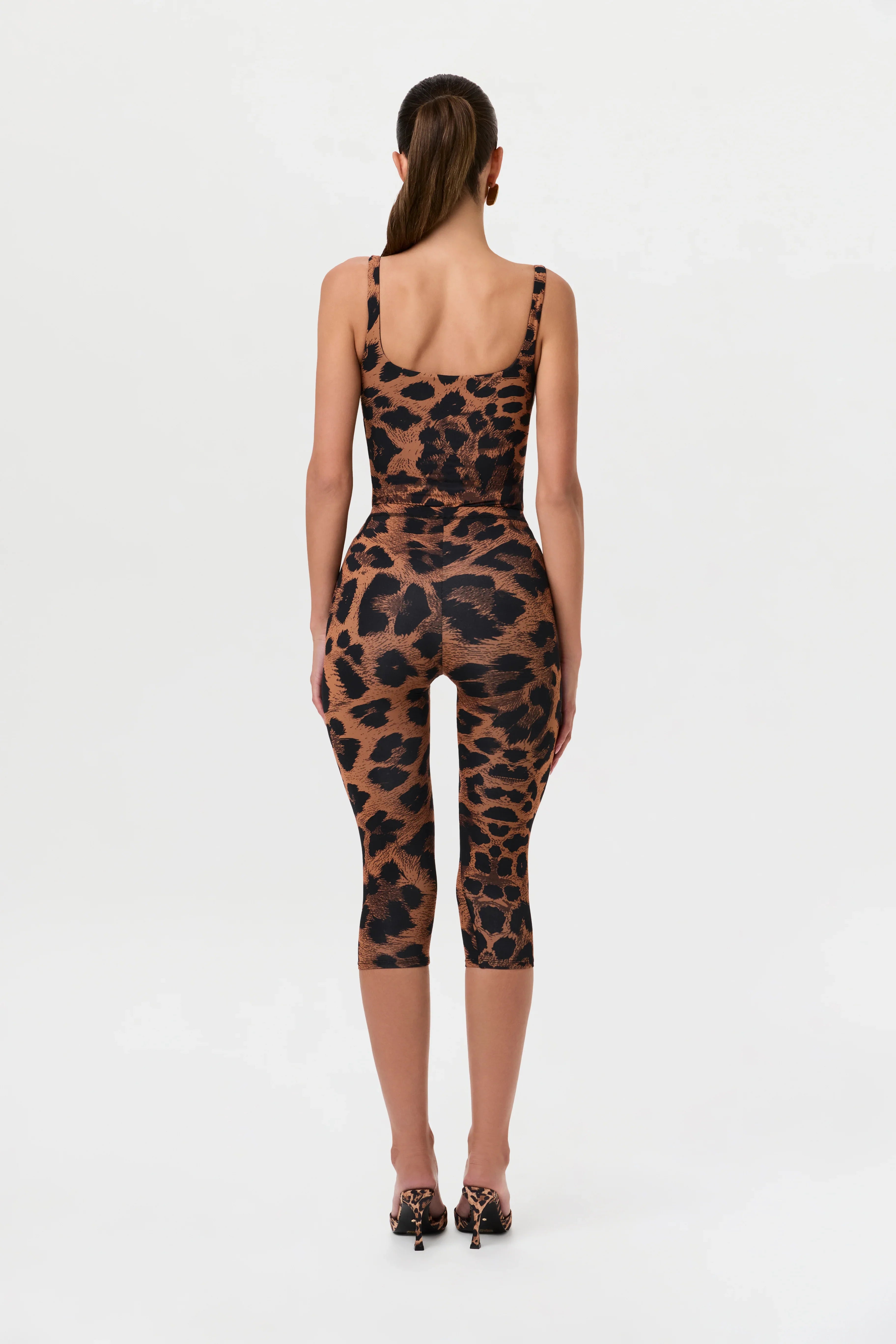 Naked Print Capri Leggings