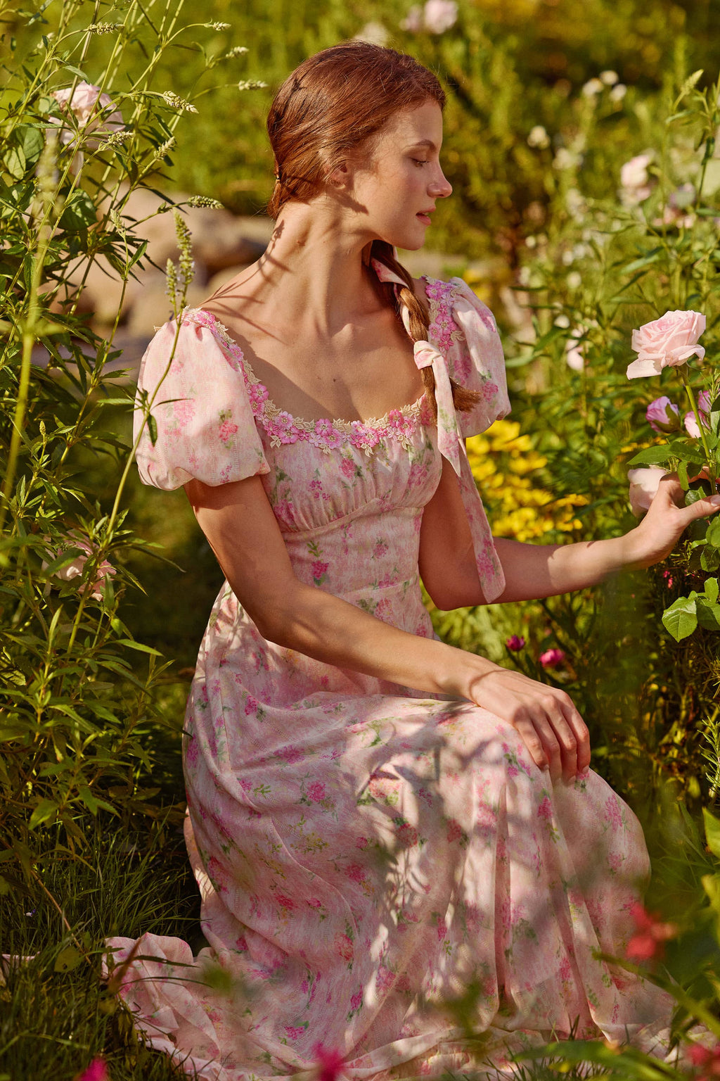 Eliza Chiffon Floral Maxi Dress