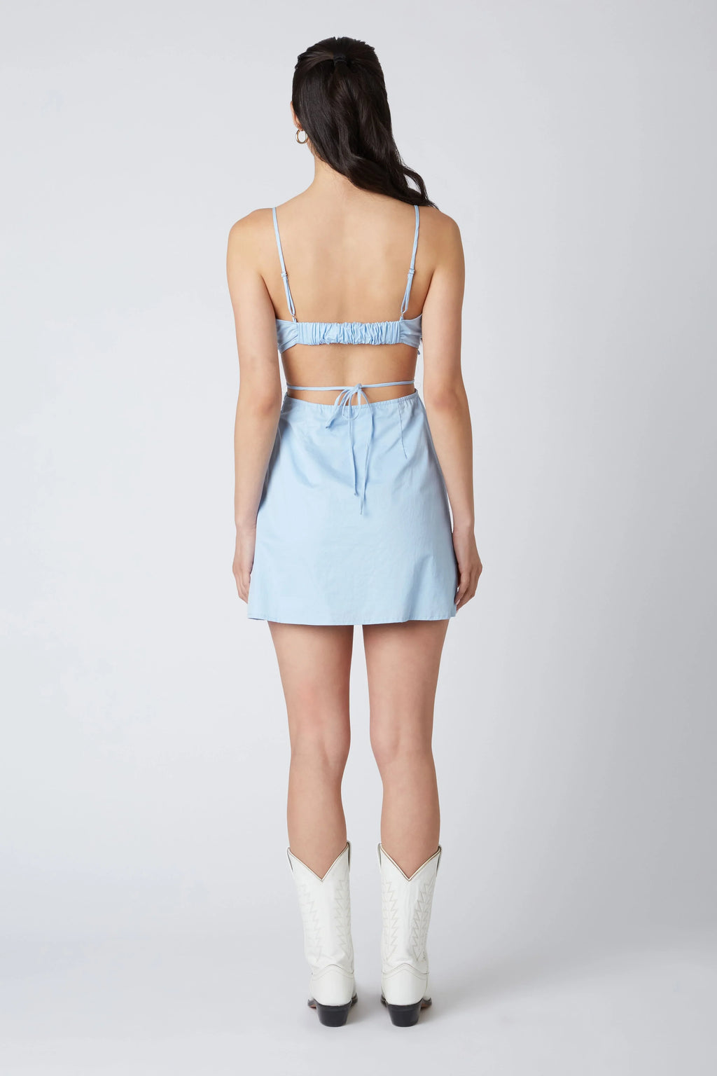 Poplin Cut Out Mini Dress