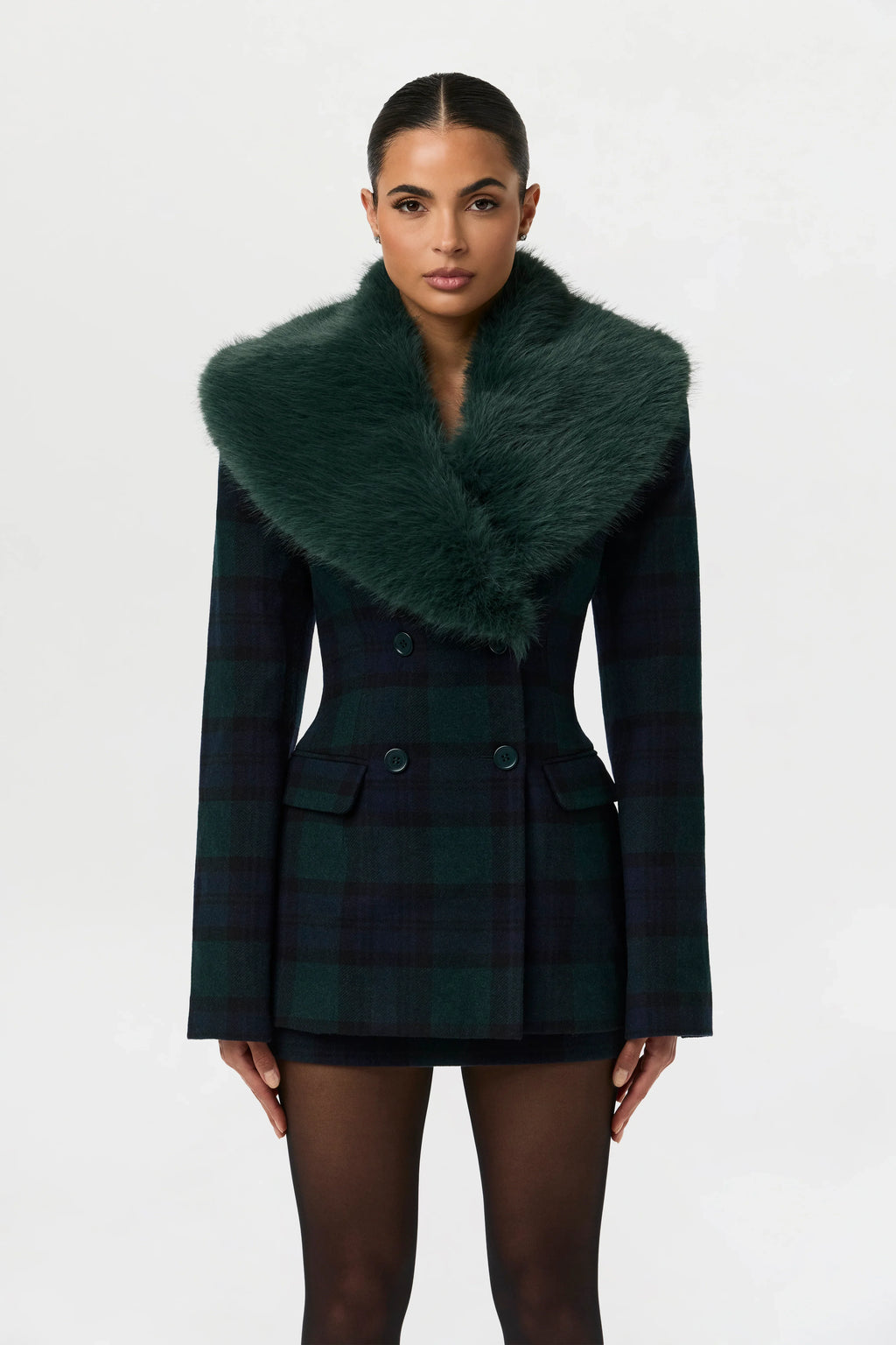 Suiting Plaid Mini Skirt