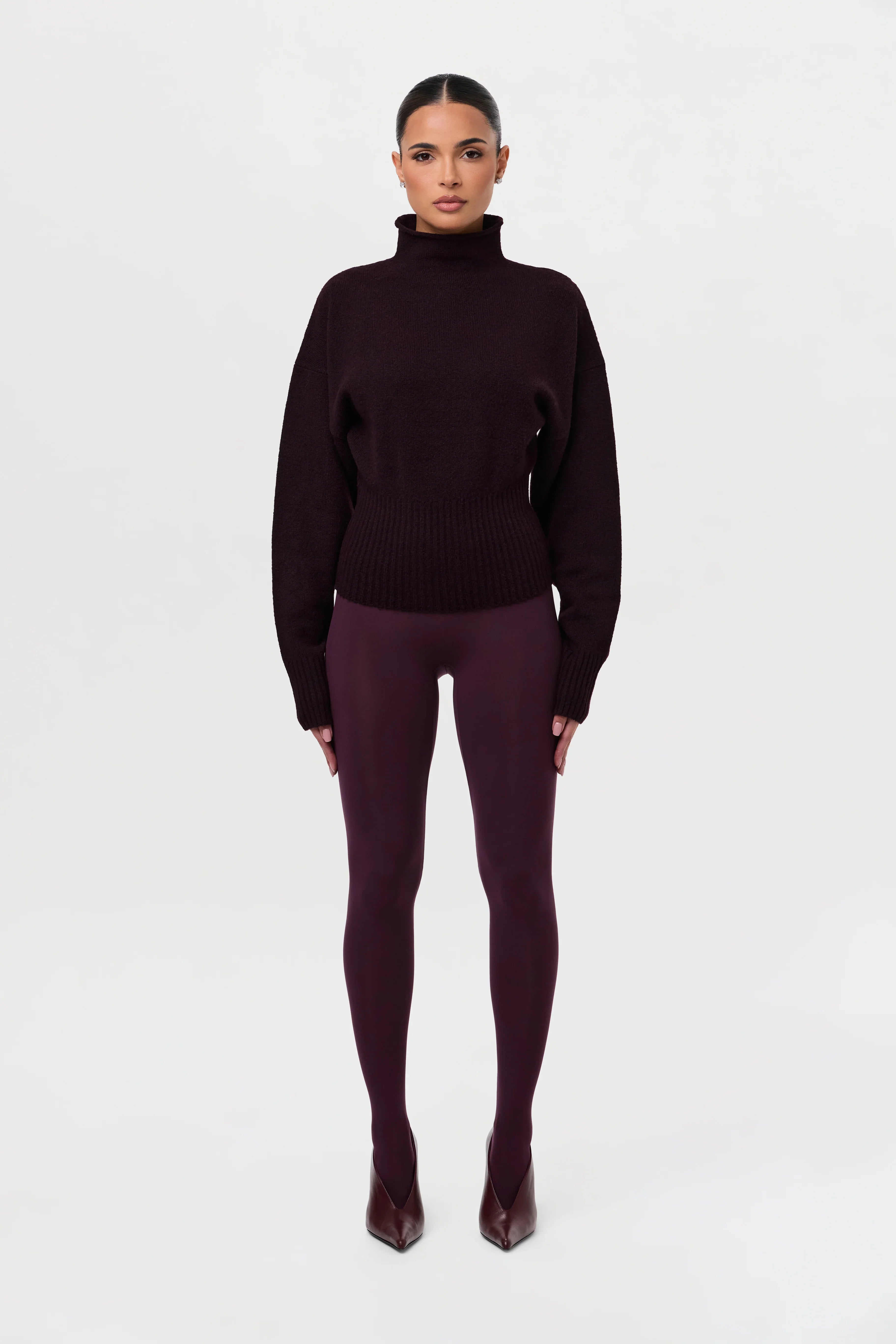 Ribbed-Knit Sculpt Sweater Top