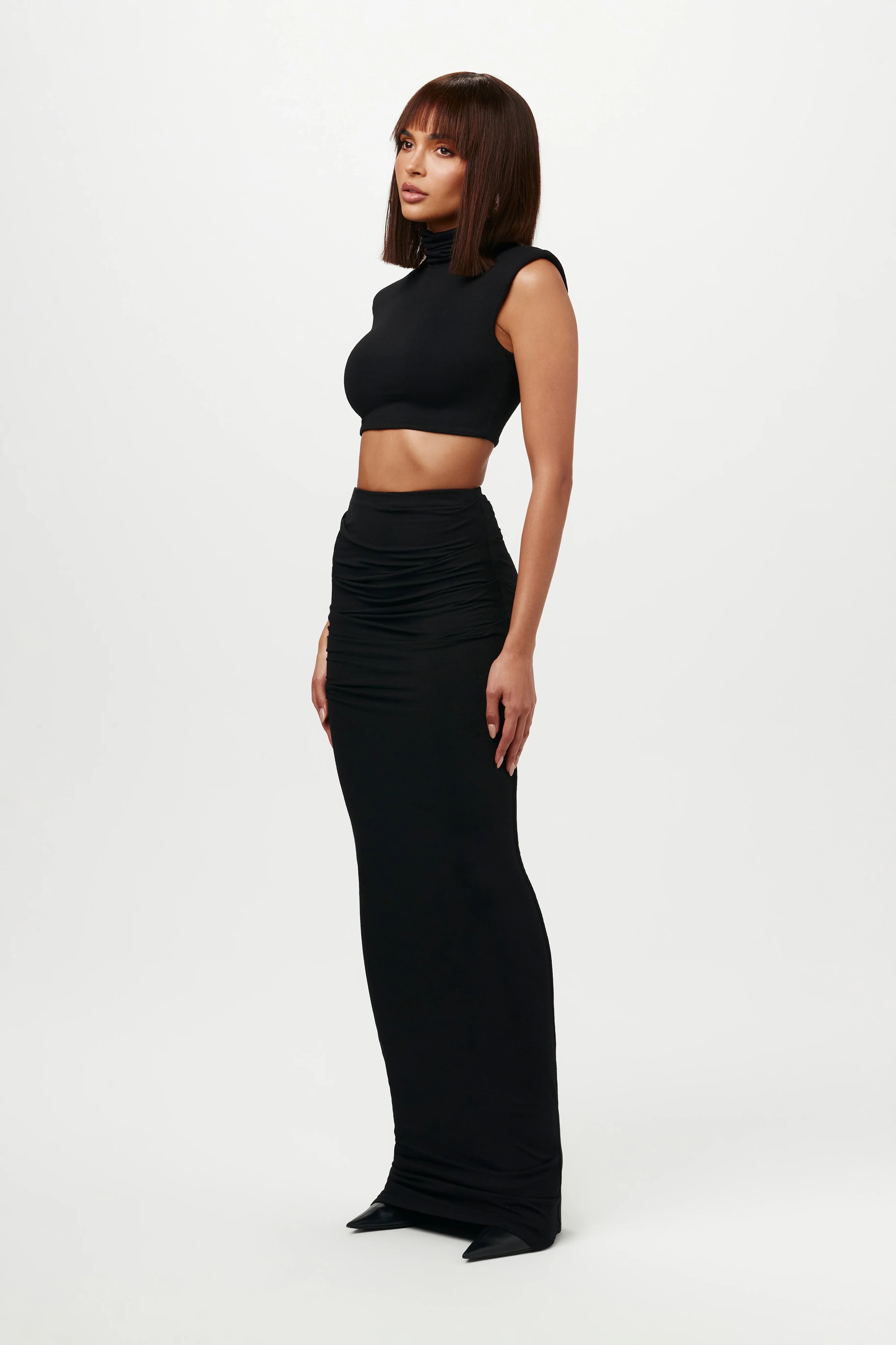 NW Turtleneck Sleeveless Crop Top