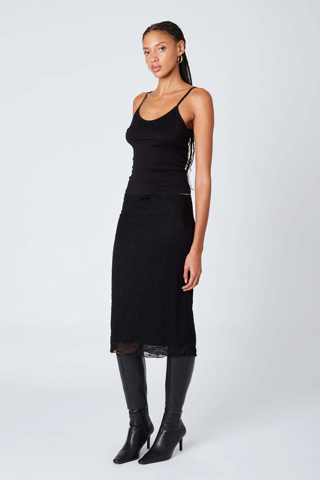 Sheer Midi Skirt