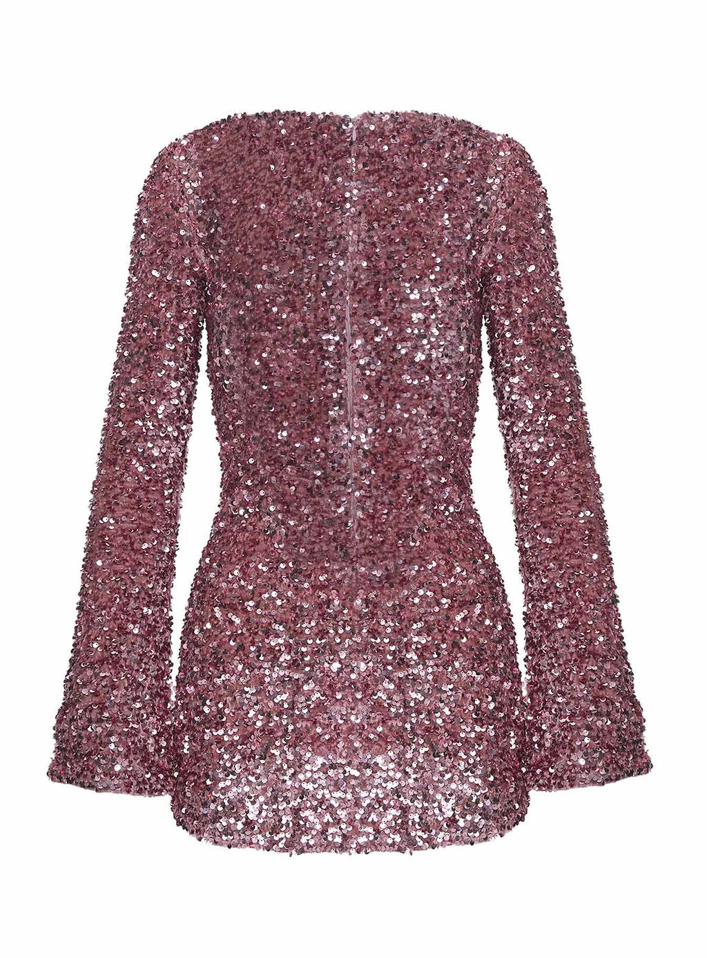 Vinelle Long Sleeve Mini Dress Dusty Pink