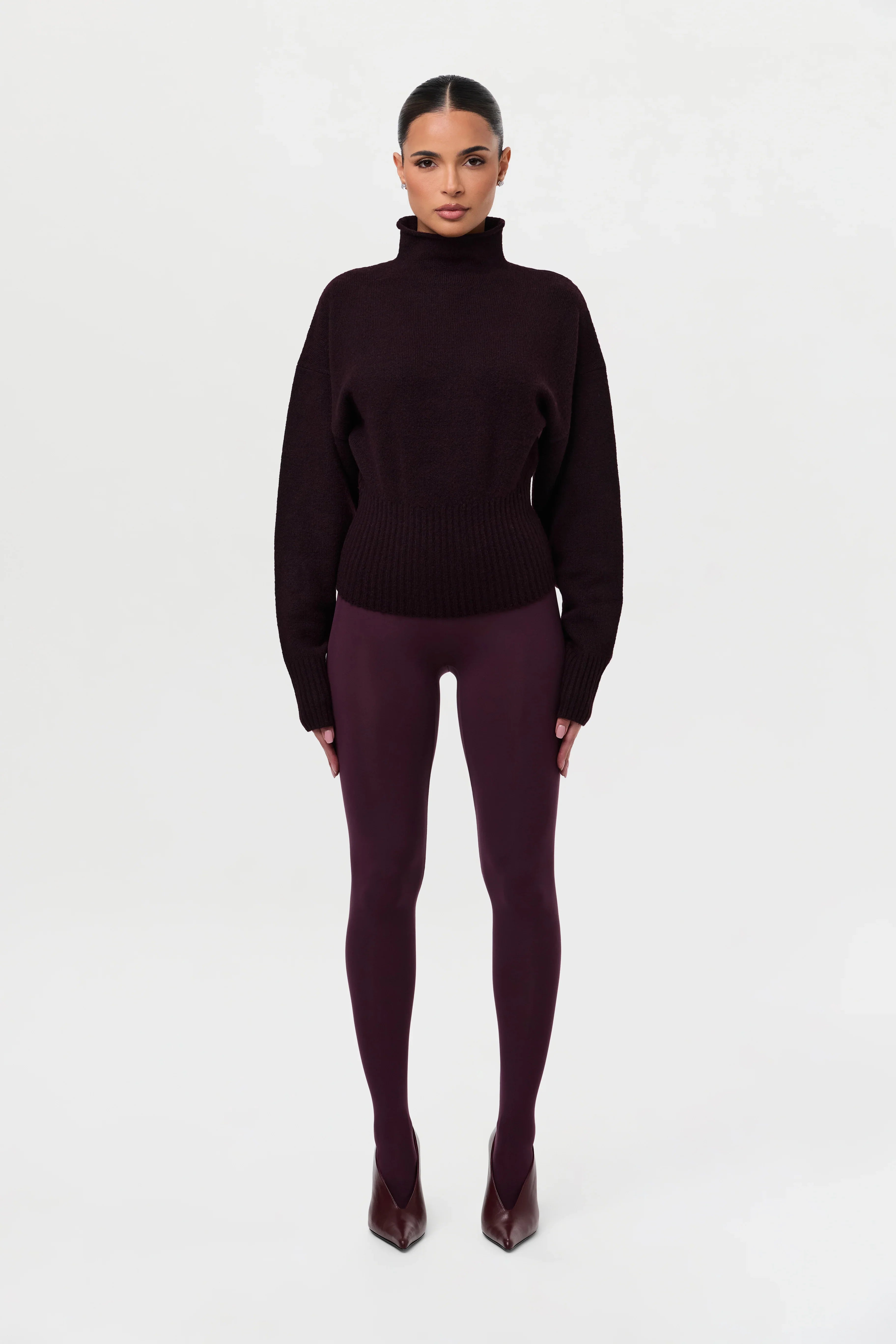 Ribbed-Knit Sculpt Sweater Top
