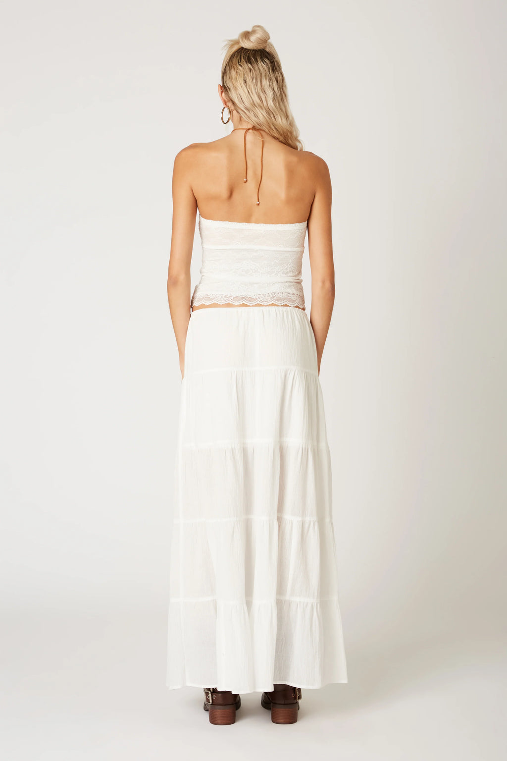 Cotton Tiered Maxi Skirt