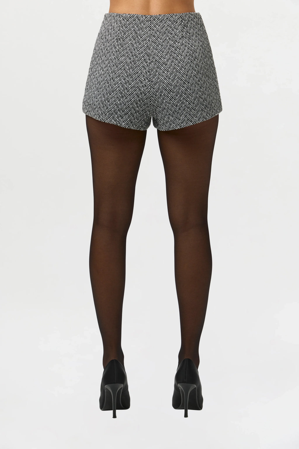 Chevron Suited Hot Pants
