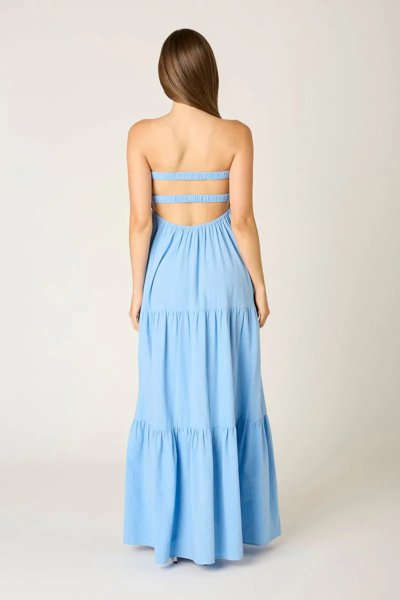 Strapless Tiered Maxi Dress