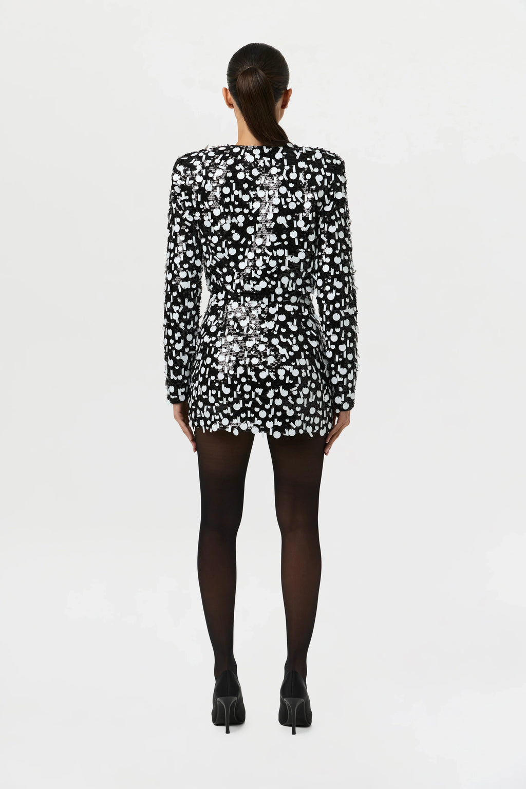 Geometric Sequin Mini Skirt
