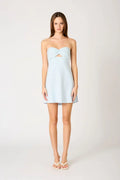Linen Keyhole Mini Dress