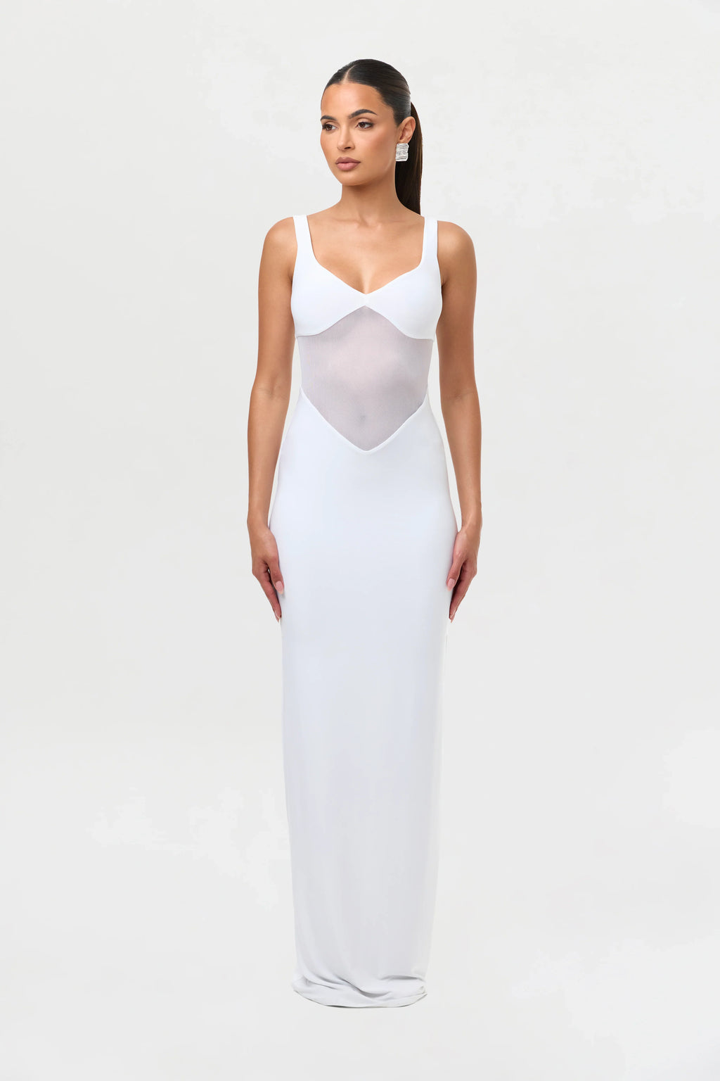 Hourglass Mesh Contrast Dress