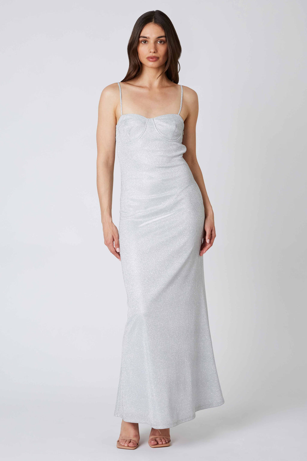 Glittery Corset Maxi Dress