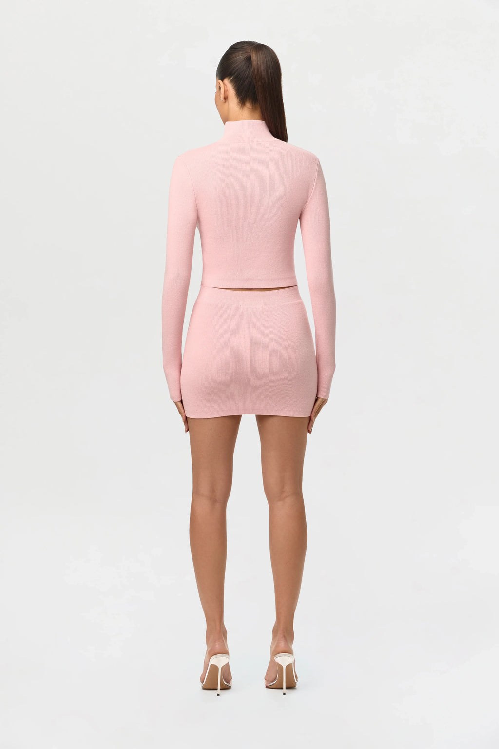 Knit Pearl Button Turtleneck Top