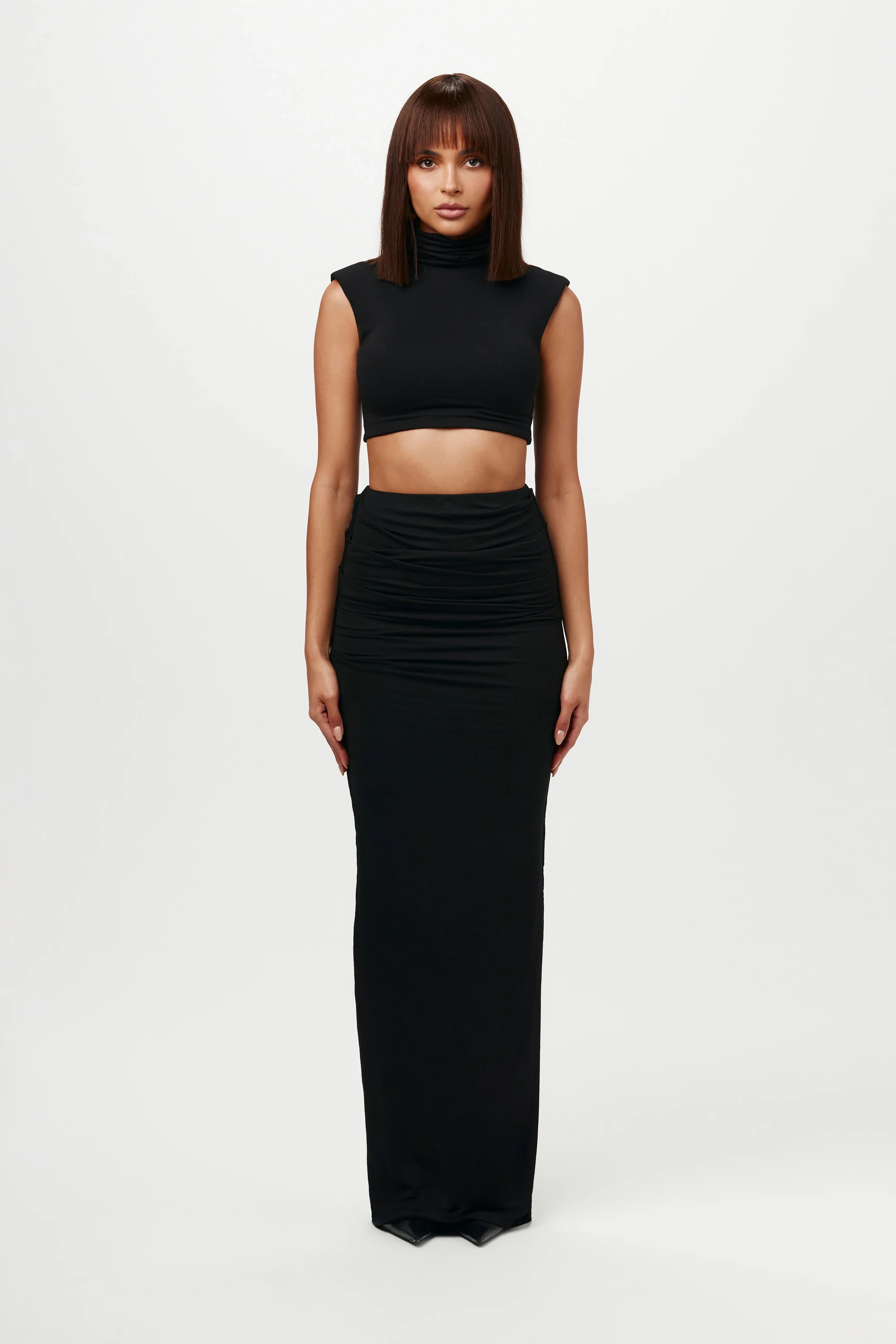 NW Turtleneck Sleeveless Crop Top