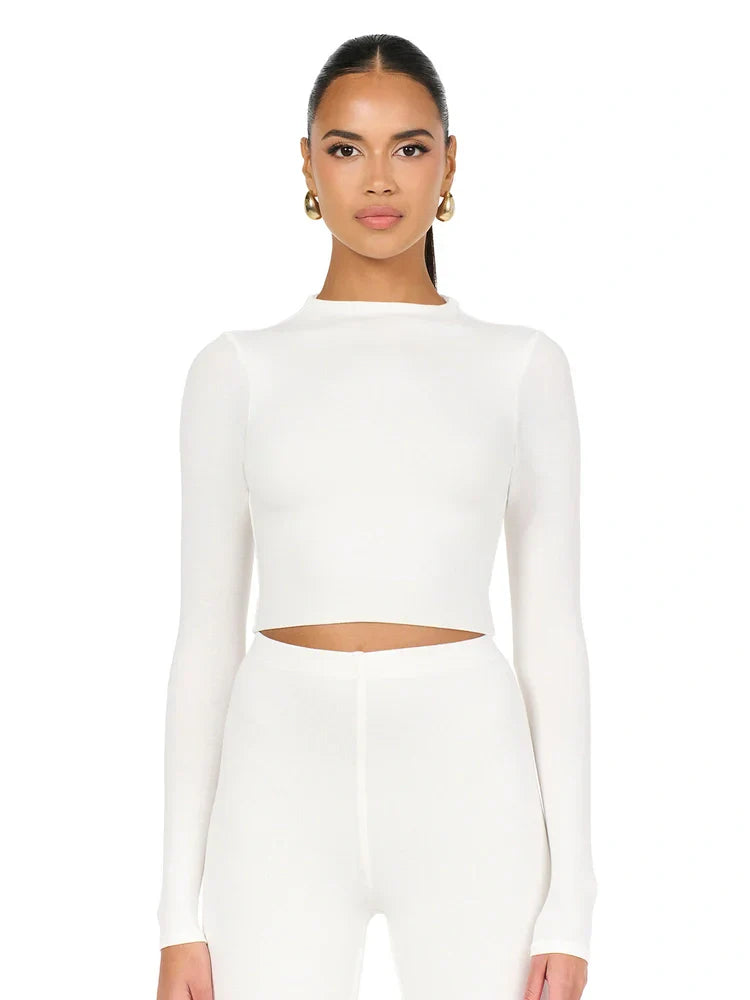 NW Mock Neck Crop Top